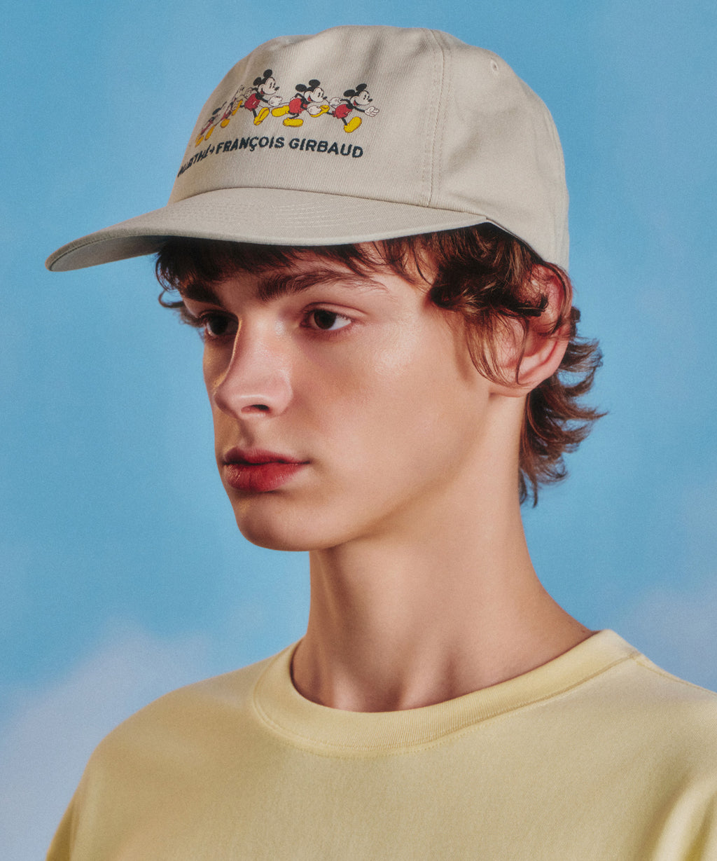 Marithe & Francois Girbaud - Mickey_graphic 5 Panel Cap (Light Beige) product image 6 | TRAB K-Fashion Australia