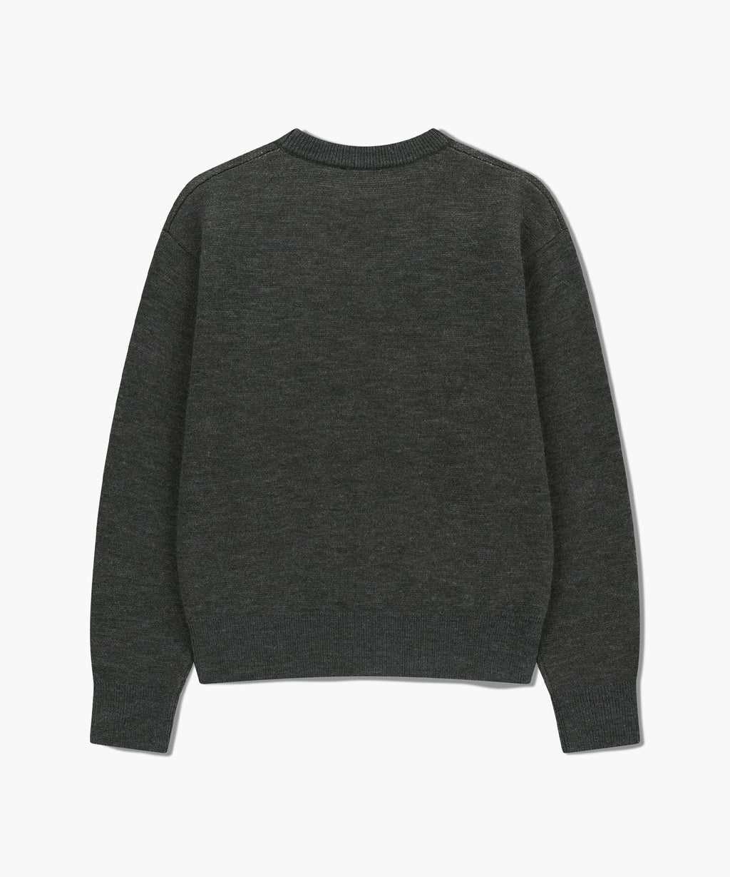 Marithe & Francois Girbaud - Doodle Bear Knit Pullover (Charcoal) product image 6 | TRAB K-Fashion Australia