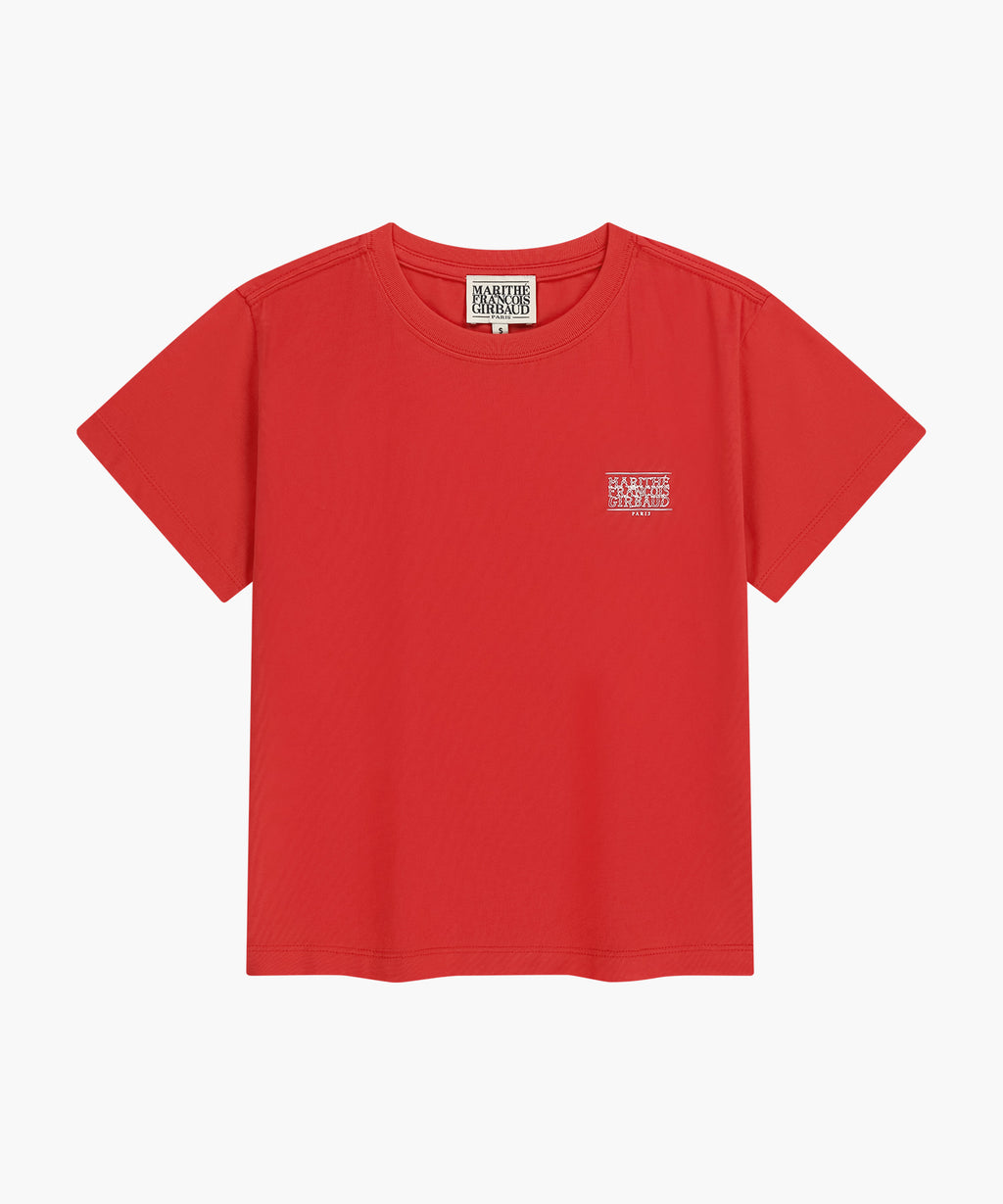 Marithe & Francois Girbaud - Antique Classic Logo Slim Crop Tee (Red) product image 6 | TRAB K-Fashion Australia