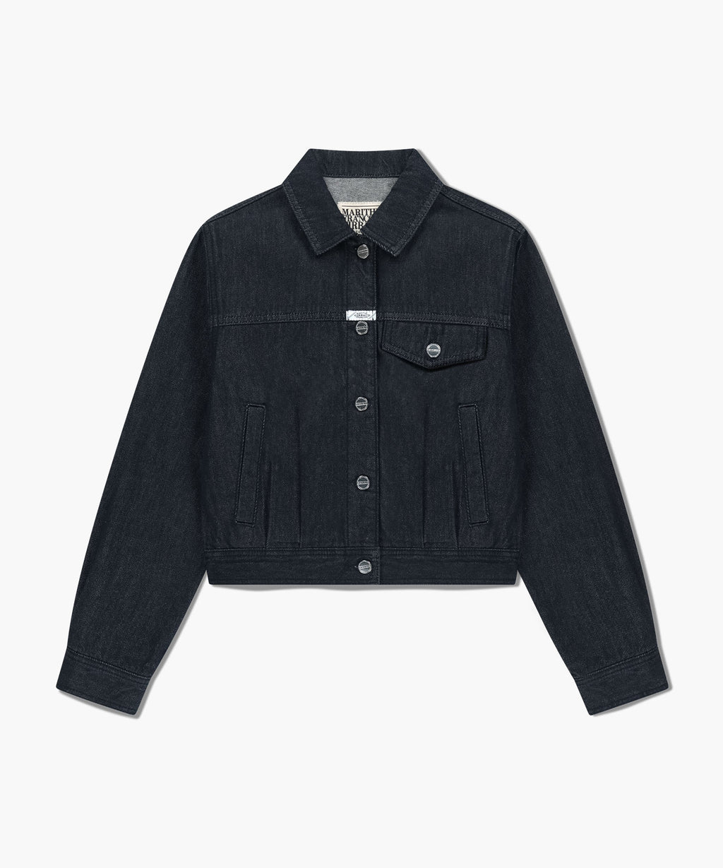 Marithe & Francois Girbaud - Denim Tuck Detail Jacket (Dark Blue) product image 6 | TRAB K-Fashion Australia