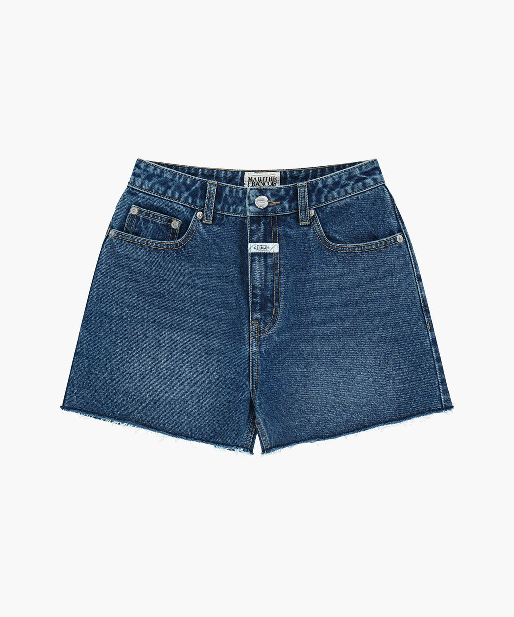 Marithe & Francois Girbaud - Raw Edge Washed Denim Shorts (Blue) product image 6 | TRAB K-Fashion Australia