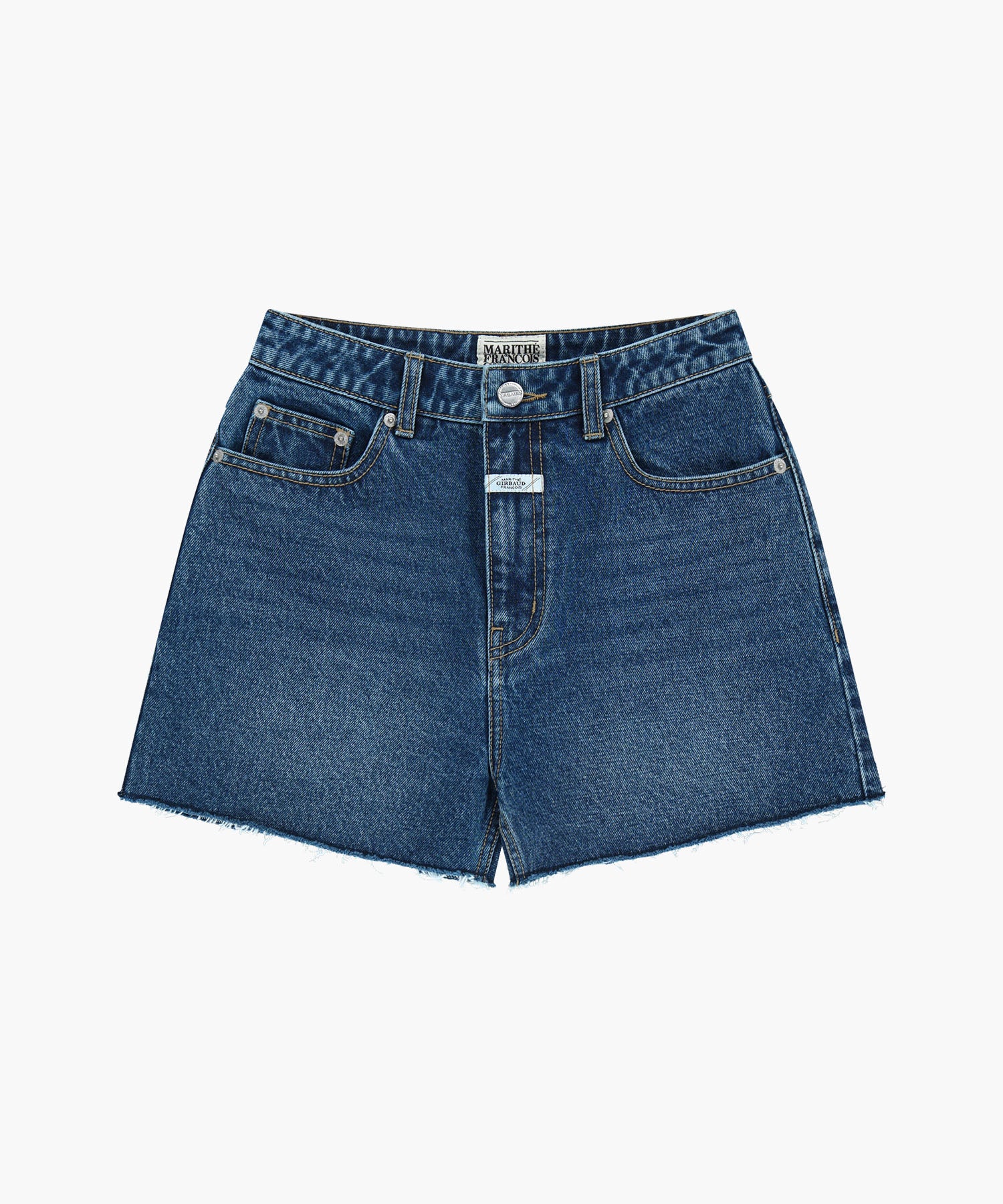 Marithe & Francois Girbaud - Raw Edge Washed Denim Shorts (Blue) product image 6 | TRAB K-Fashion Australia
