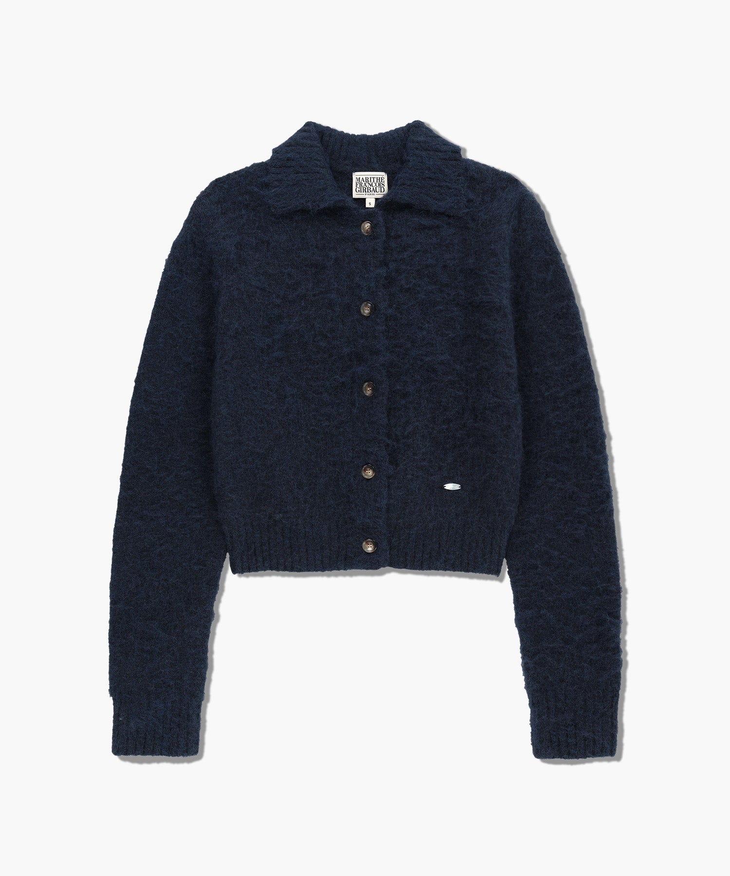 Marithe & Francois Girbaud - Hairy Collar Cardigan (Navy) product image 6 | TRAB K-Fashion Australia