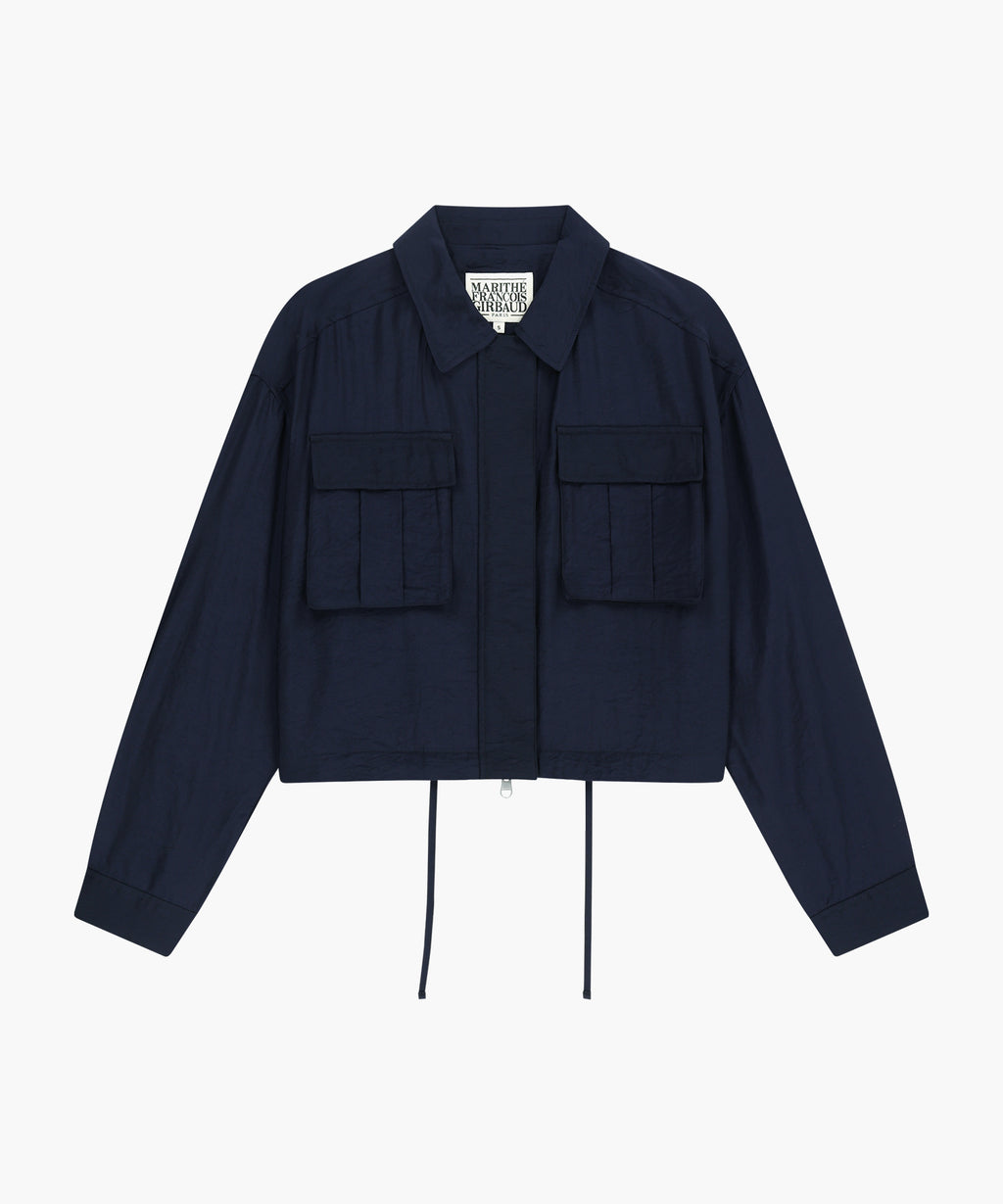 Marithe & Francois Girbaud - Crop Sheer Jacket (Navy) product image 6 | TRAB K-Fashion Australia