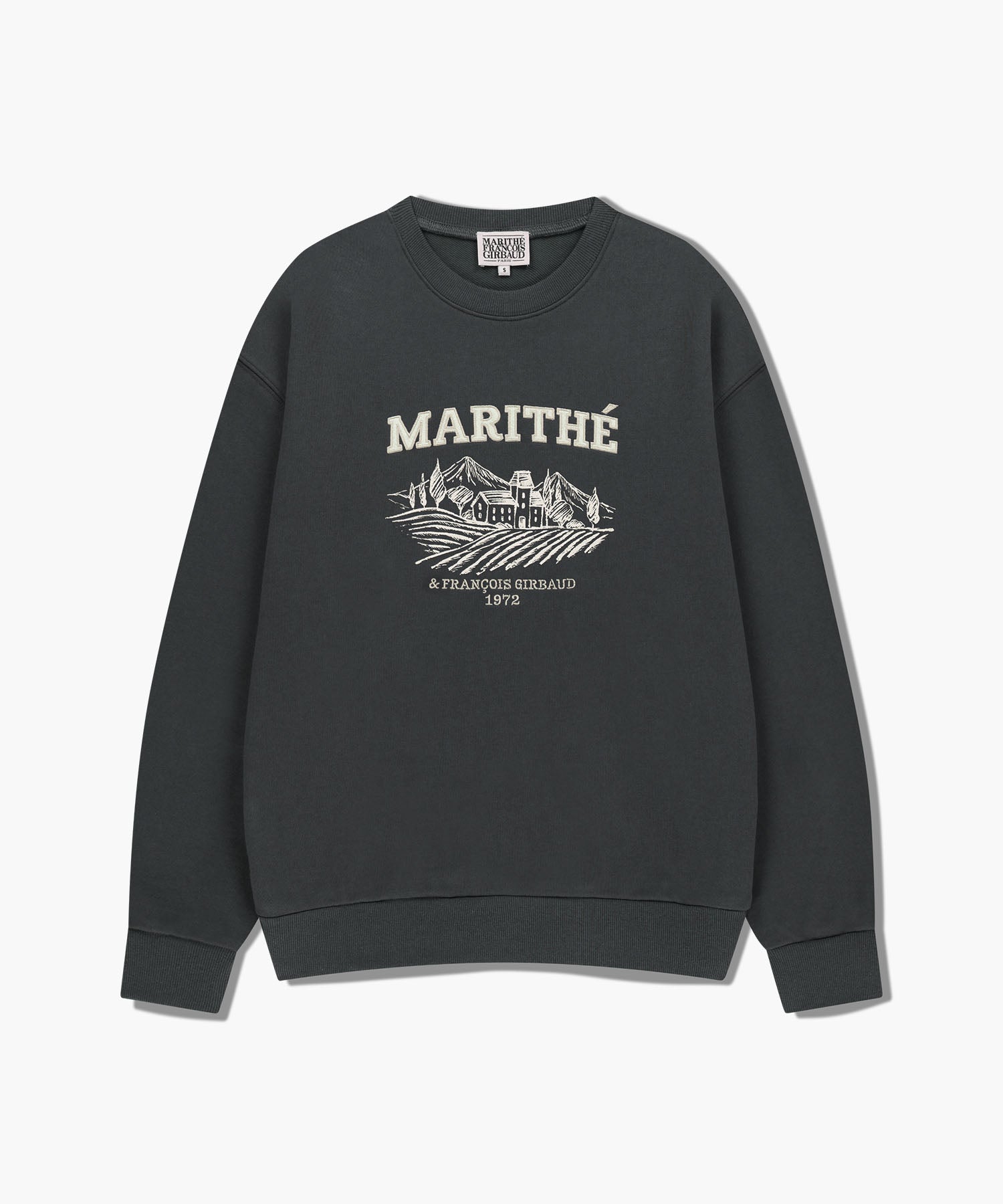 Marithe & Francois Girbaud - Winery Applique Logo Over Fit Sweatshirt (Charcoal) product image 6 | TRAB K-Fashion Australia