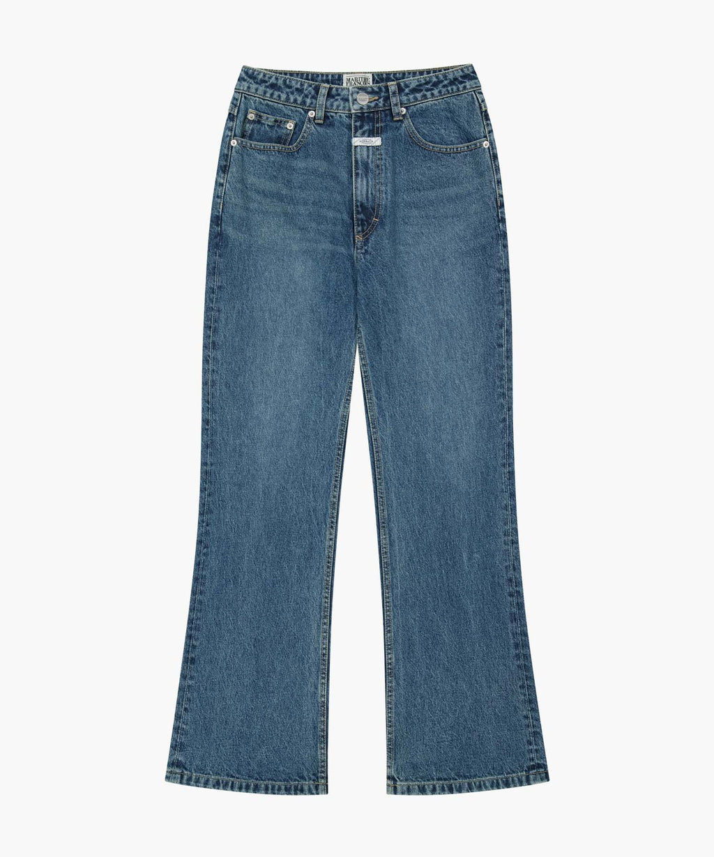 Marithe & Francois Girbaud - Relaxed Fit Boots-cut Denim Pants (Blue) product image 6 | TRAB K-Fashion Australia