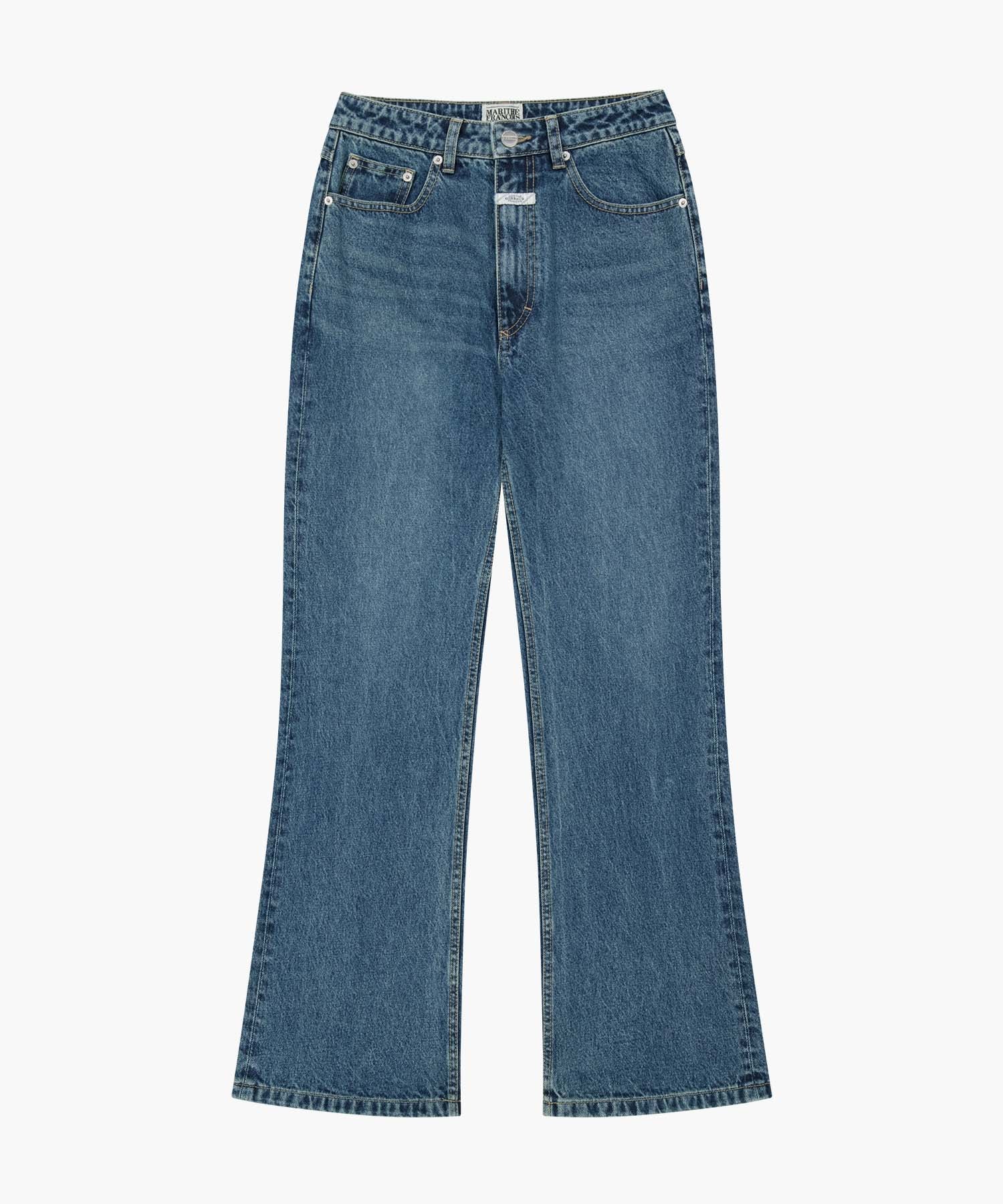 Marithe & Francois Girbaud - Relaxed Fit Boots-cut Denim Pants (Blue) product image 6 | TRAB K-Fashion Australia