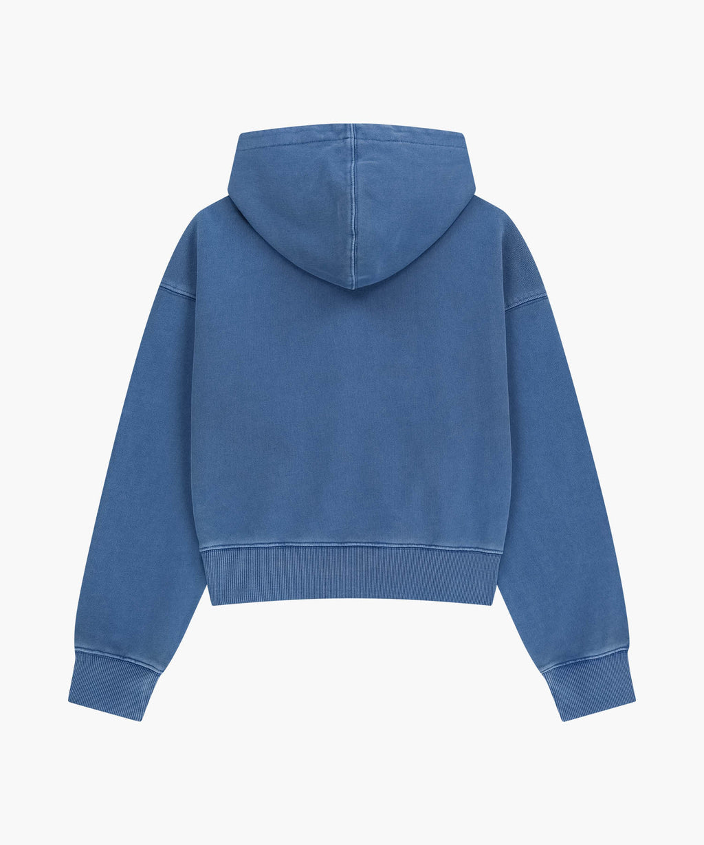 Marithe & Francois Girbaud - Shadow Classic Logo Dyeing Crop Hoodie (Blue) product image 6 | TRAB K-Fashion Australia