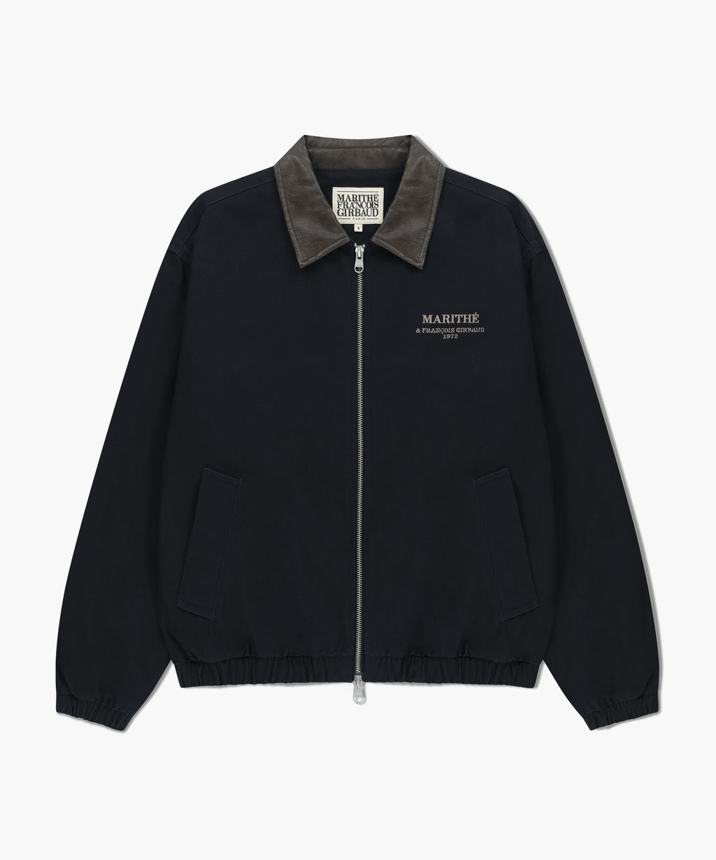 Marithe & Francois Girbaud - Graphic Embroidery Cotton Bomber Jacket (Navy) product image 6 | TRAB K-Fashion Australia
