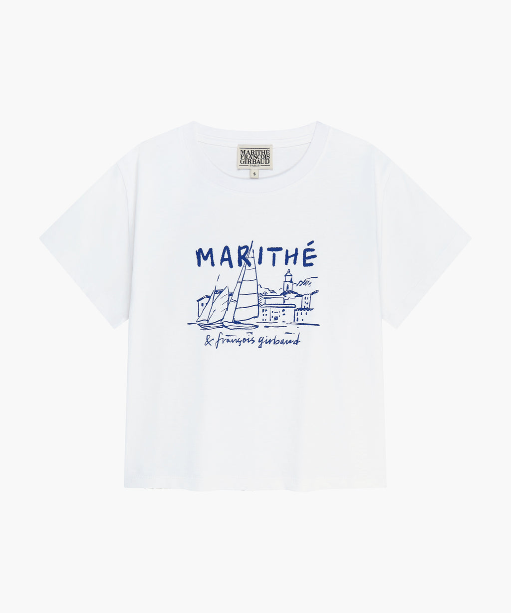 Marithe & Francois Girbaud - French Graphic Crop Tee (White) product image 6 | TRAB K-Fashion Australia