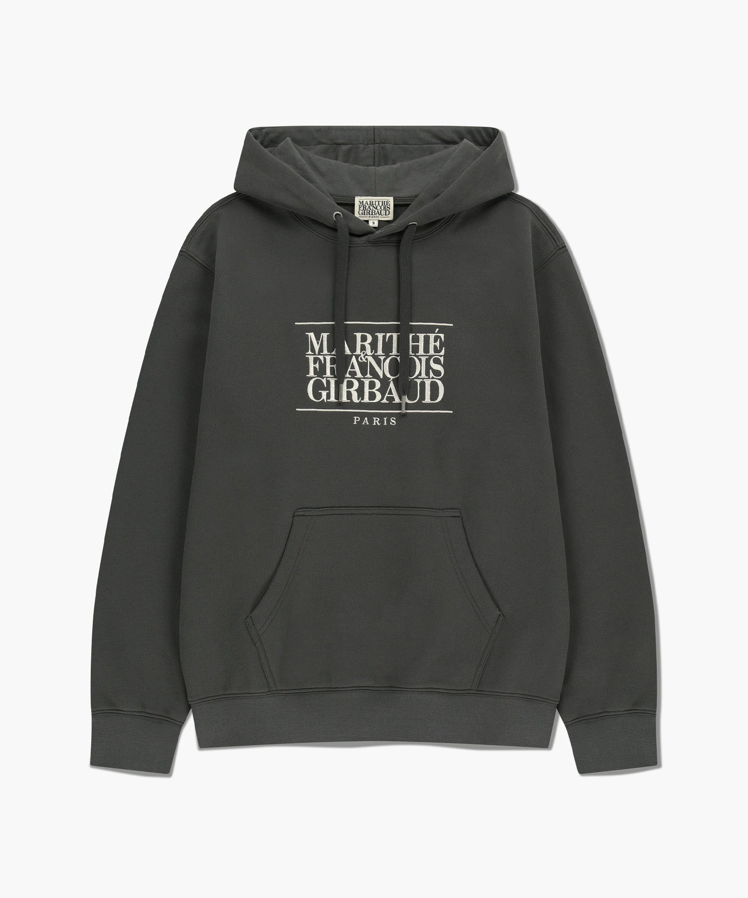 Marithe & Francois Girbaud - Classic Logo Embroidery Hoodie (brushed) (Charcoal) product image 9 | TRAB K-Fashion Australia