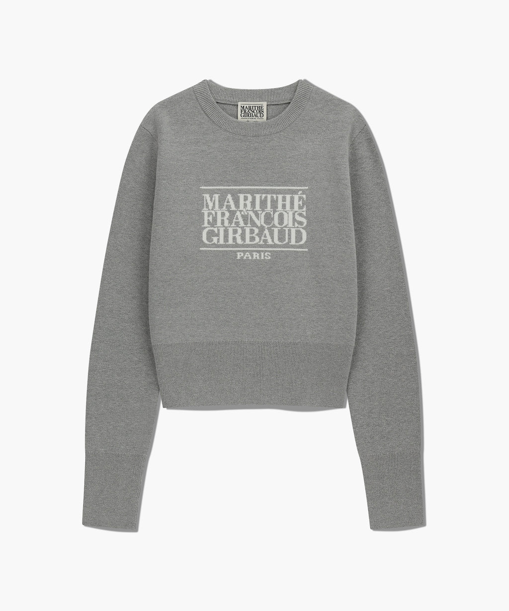 Marithe & Francois Girbaud - Classic Logo Crop Knit (Melange Gray) product image 6 | TRAB K-Fashion Australia