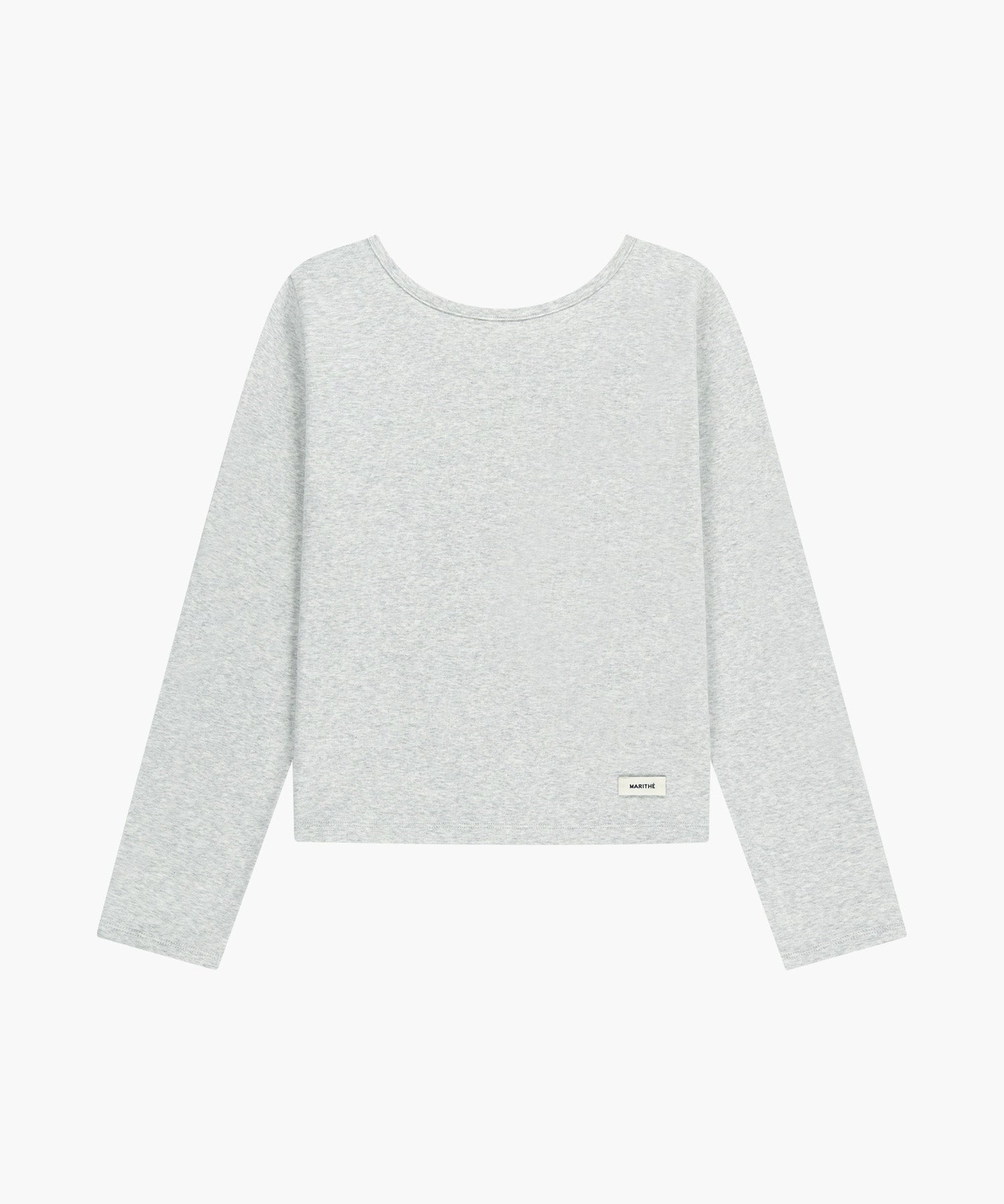 Marithe & Francois Girbaud - Basic Scoop Back Long Sleeve (Light Heather Gray) product image 6 | TRAB K-Fashion Australia