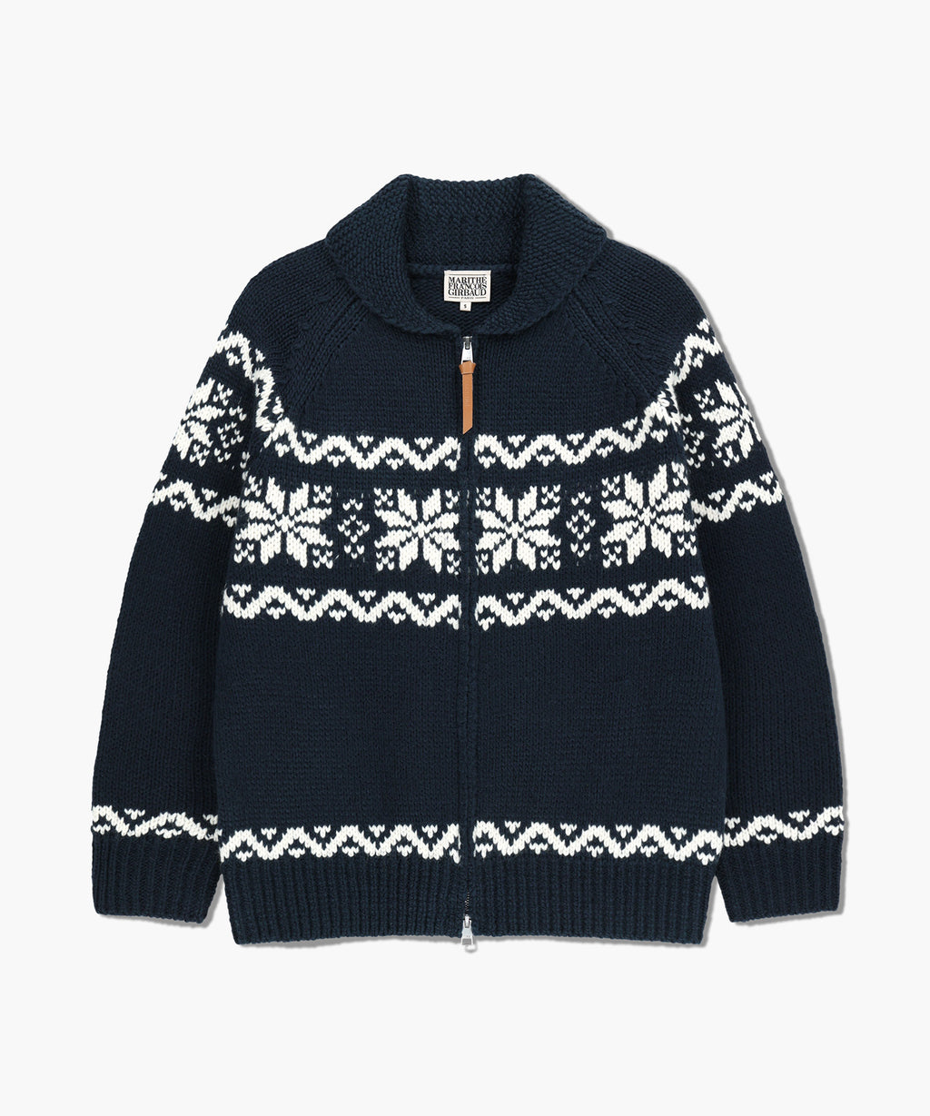 Marithe & Francois Girbaud - Nordic Cowichan Cardigan (Navy) product image 6 | TRAB K-Fashion Australia