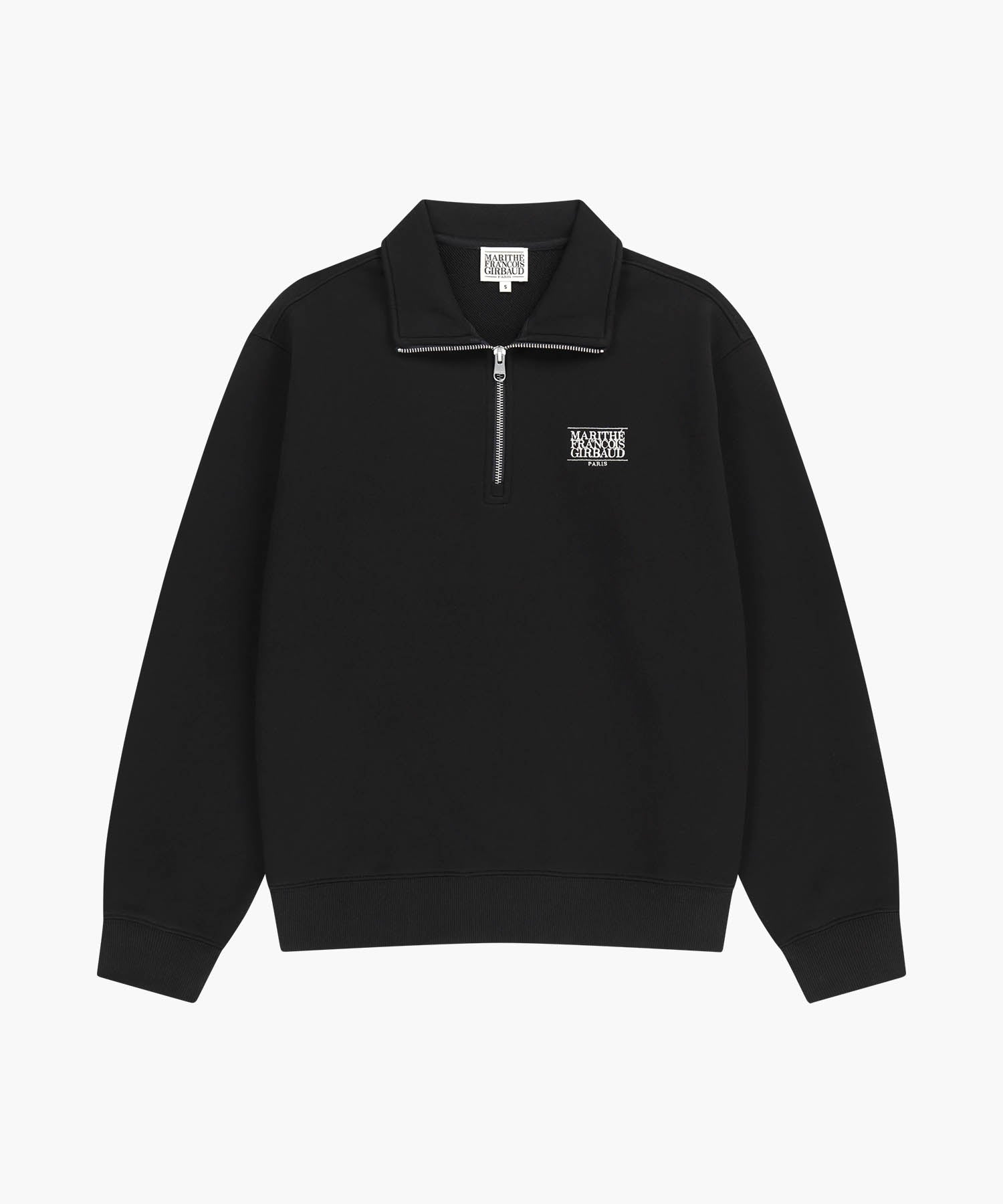 Marithe & Francois Girbaud - Small Classic Logo Half Zipup Sweatshirt (Black) product image 6 | TRAB K-Fashion Australia
