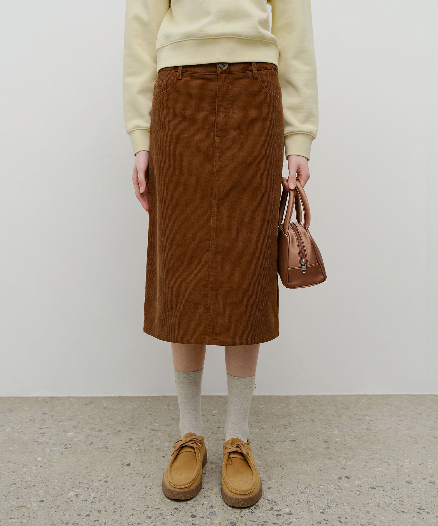 Marithe & Francois Girbaud - Regular Logo Satin Mini Tote Bag (Brown) product image 6 | TRAB K-Fashion Australia