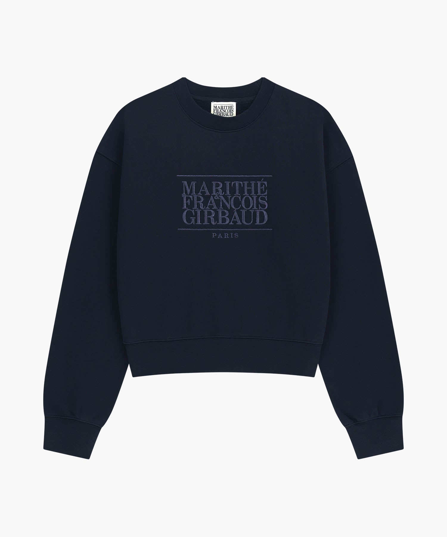 Marithe & Francois Girbaud - Classic Logo Crop Sweatshirt (Navy) product image 6 | TRAB K-Fashion Australia