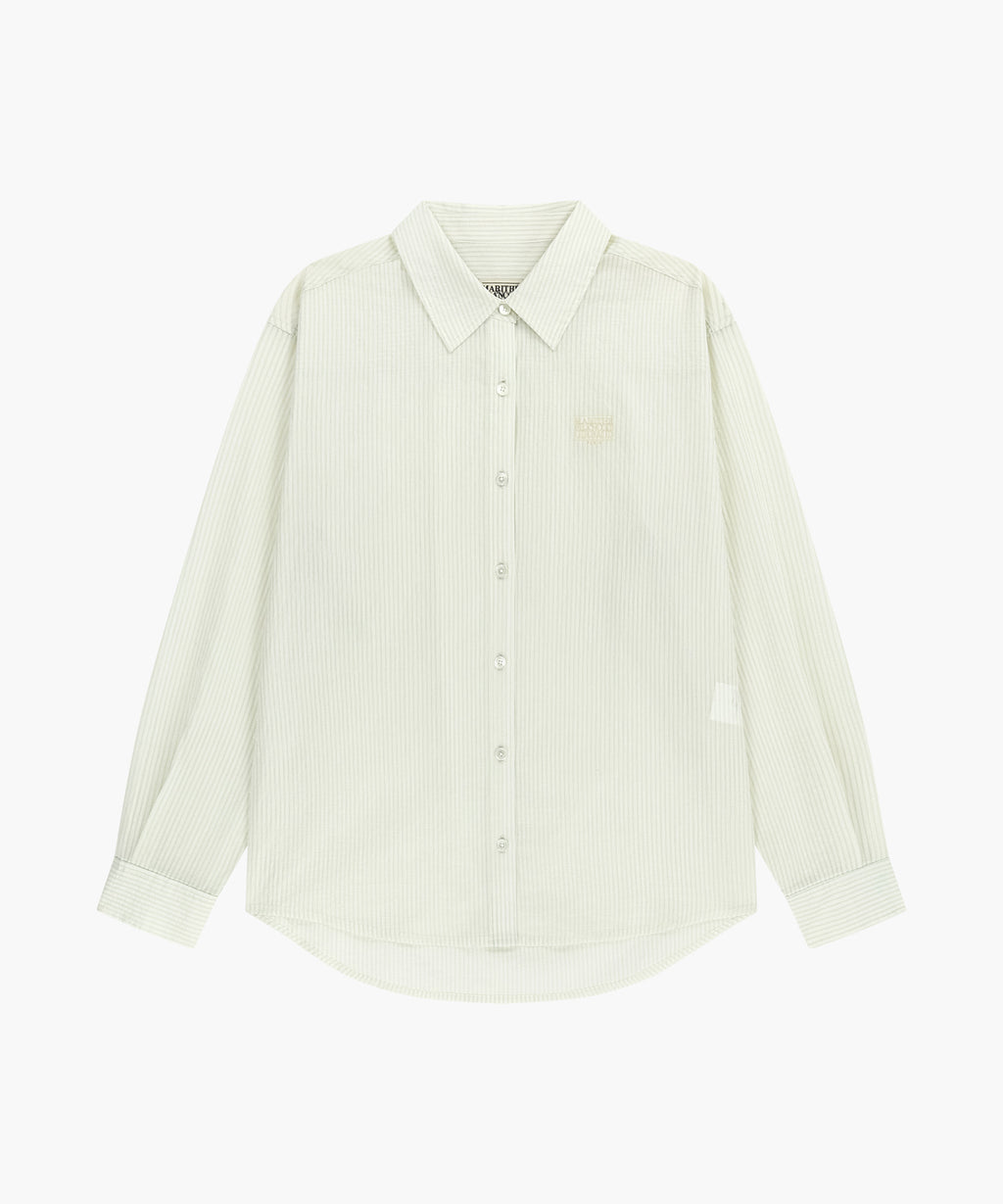 Marithe & Francois Girbaud - Pattern Sheer Shirt (Ivory) product image 10 | TRAB K-Fashion Australia