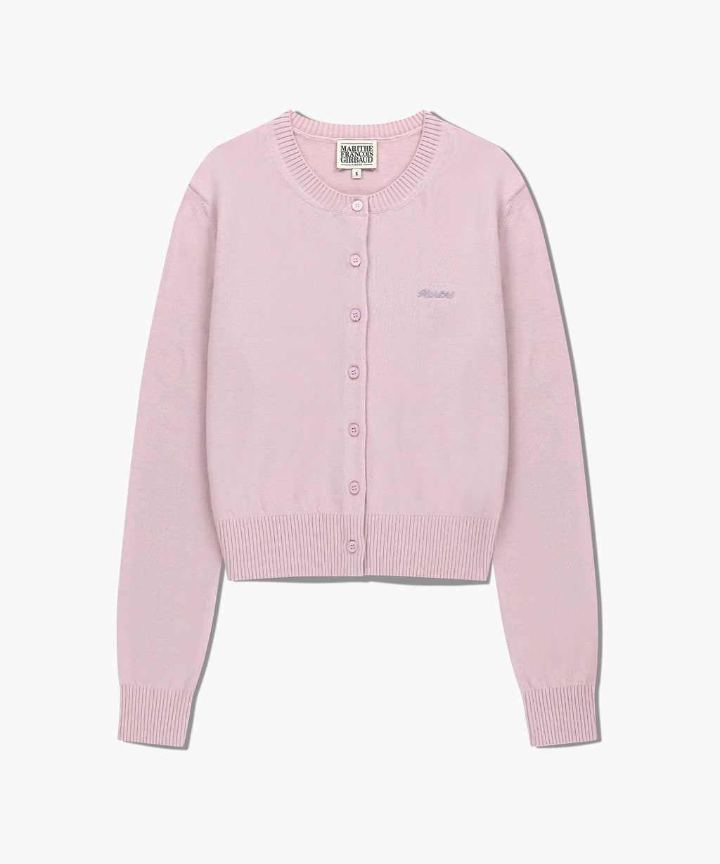 Marithe & Francois Girbaud - Half Knit Round Neck Cardigan Set Up (Pink) product image 6 | TRAB K-Fashion Australia