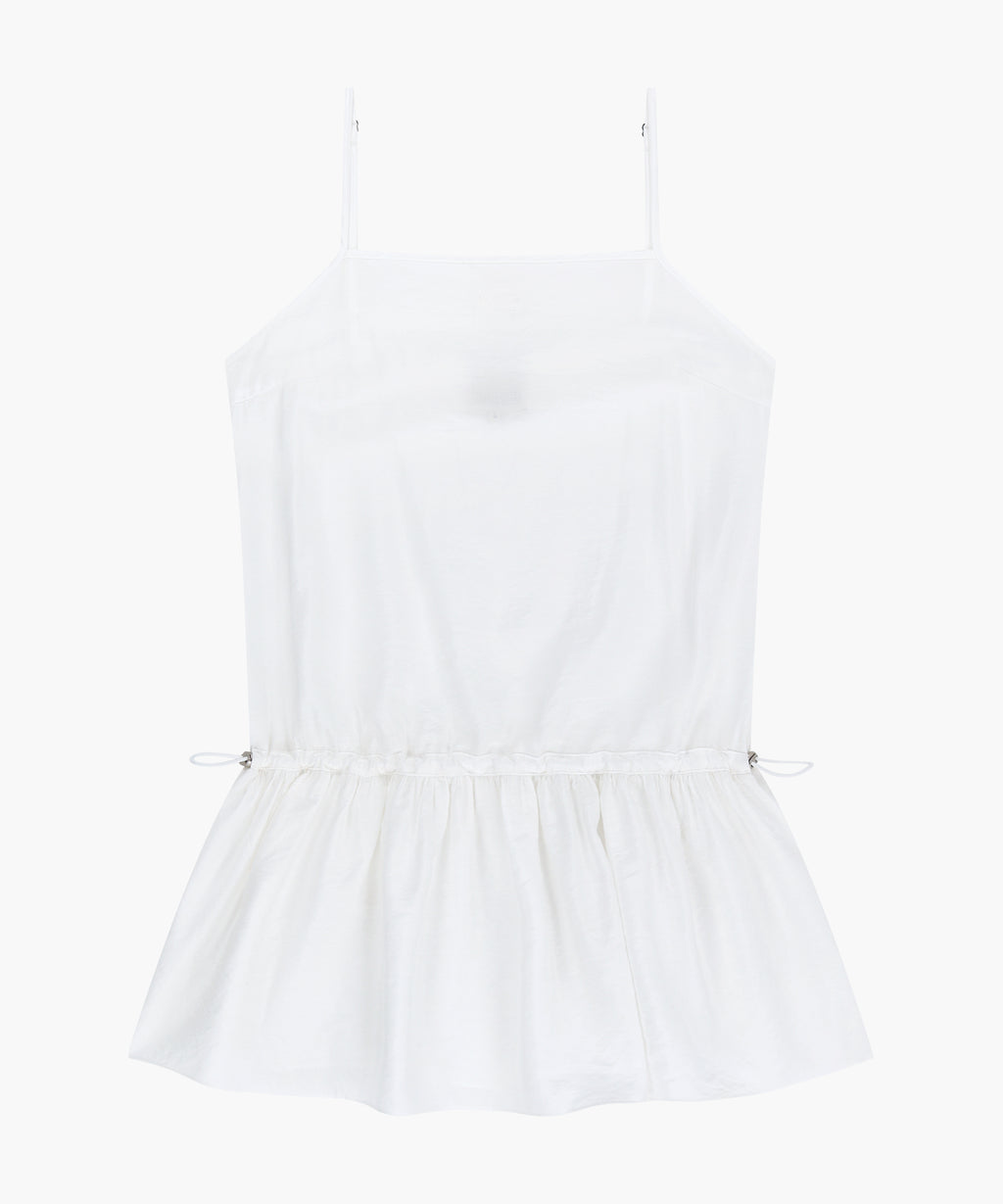 Marithe & Francois Girbaud - Shirring Sleeveless Dress (White) product image 6 | TRAB K-Fashion Australia