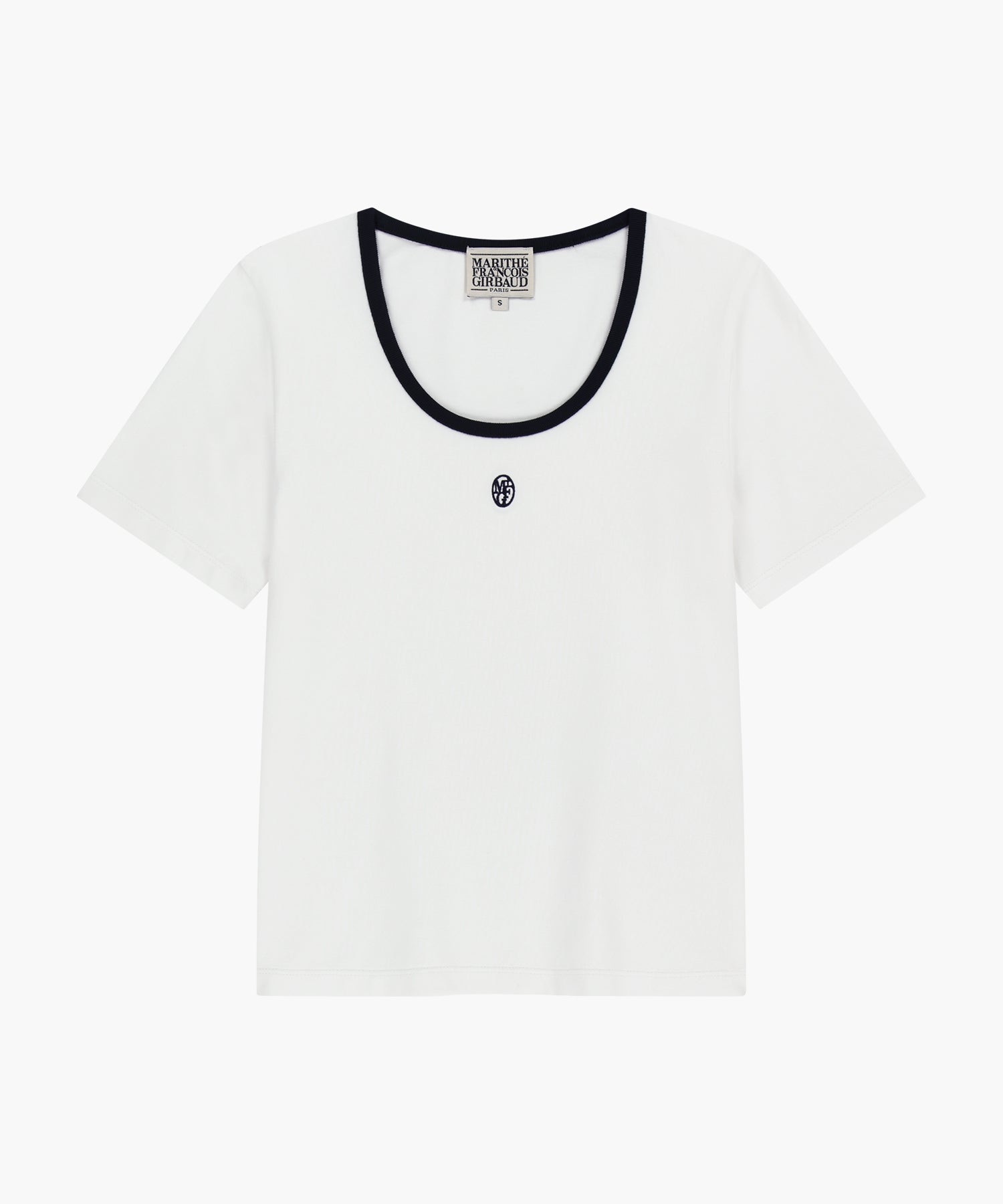 Marithe & Francois Girbaud - Deep Neck Ringer Tee (White) product image 6 | TRAB K-Fashion Australia