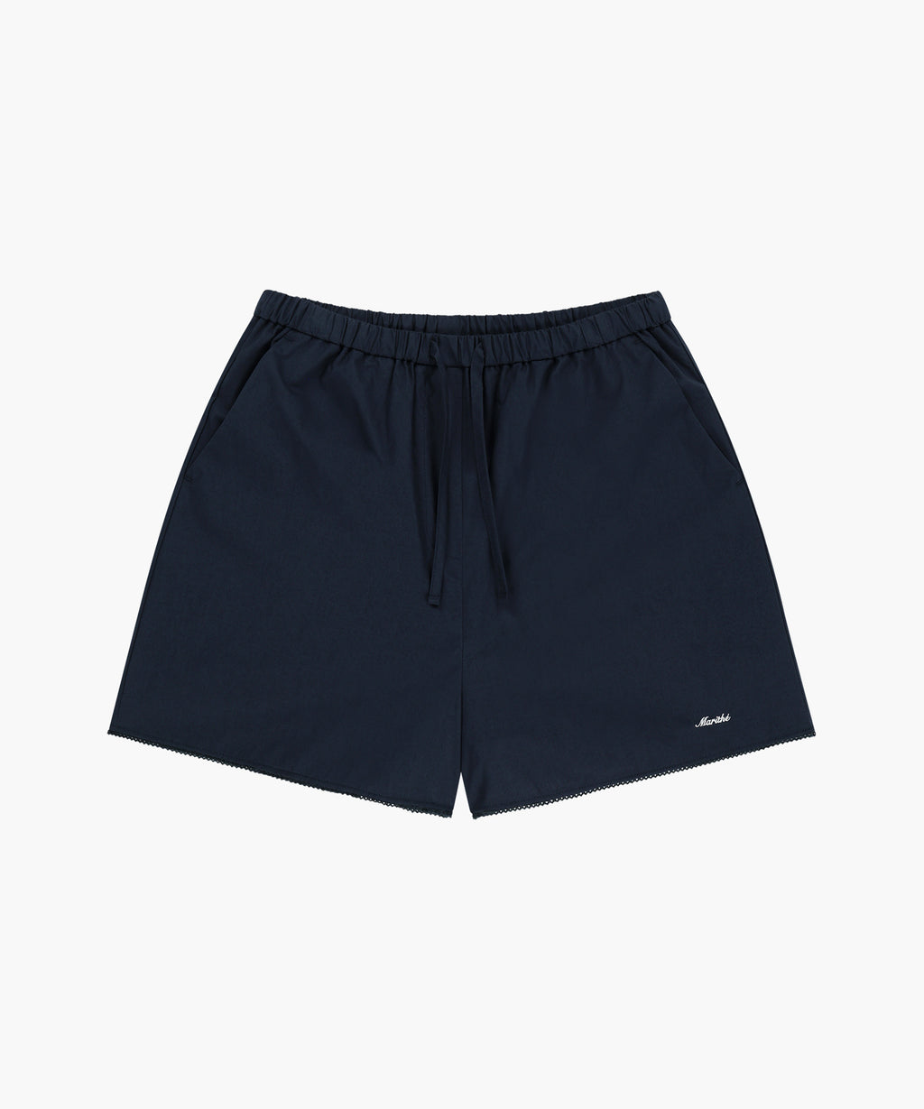 Marithe & Francois Girbaud - Lace Hem Shorts (Dark Navy) product image 6 | TRAB K-Fashion Australia