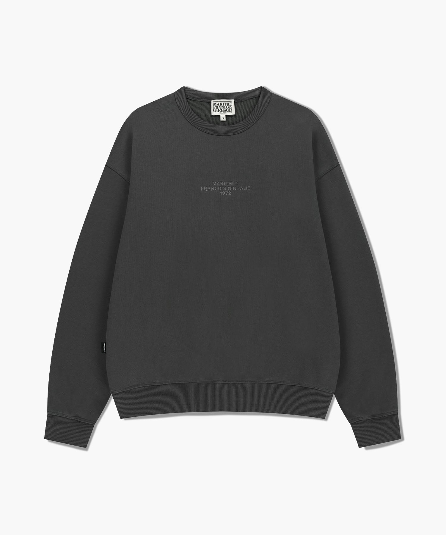 Marithe & Francois Girbaud - Lettering Logo Over Fit Sweatshirt (Charcoal) product image 6 | TRAB K-Fashion Australia