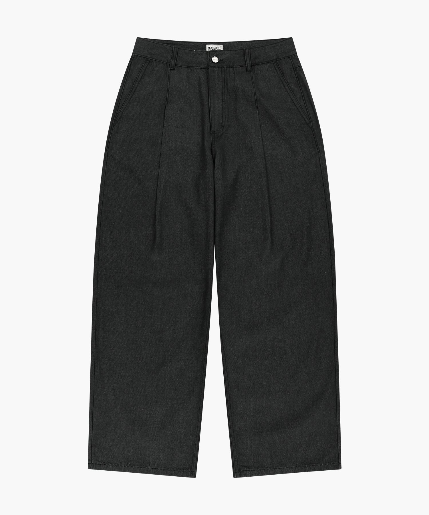 Marithe & Francois Girbaud - Wide Fit Tuck Denim Pants (Black) product image 6 | TRAB K-Fashion Australia