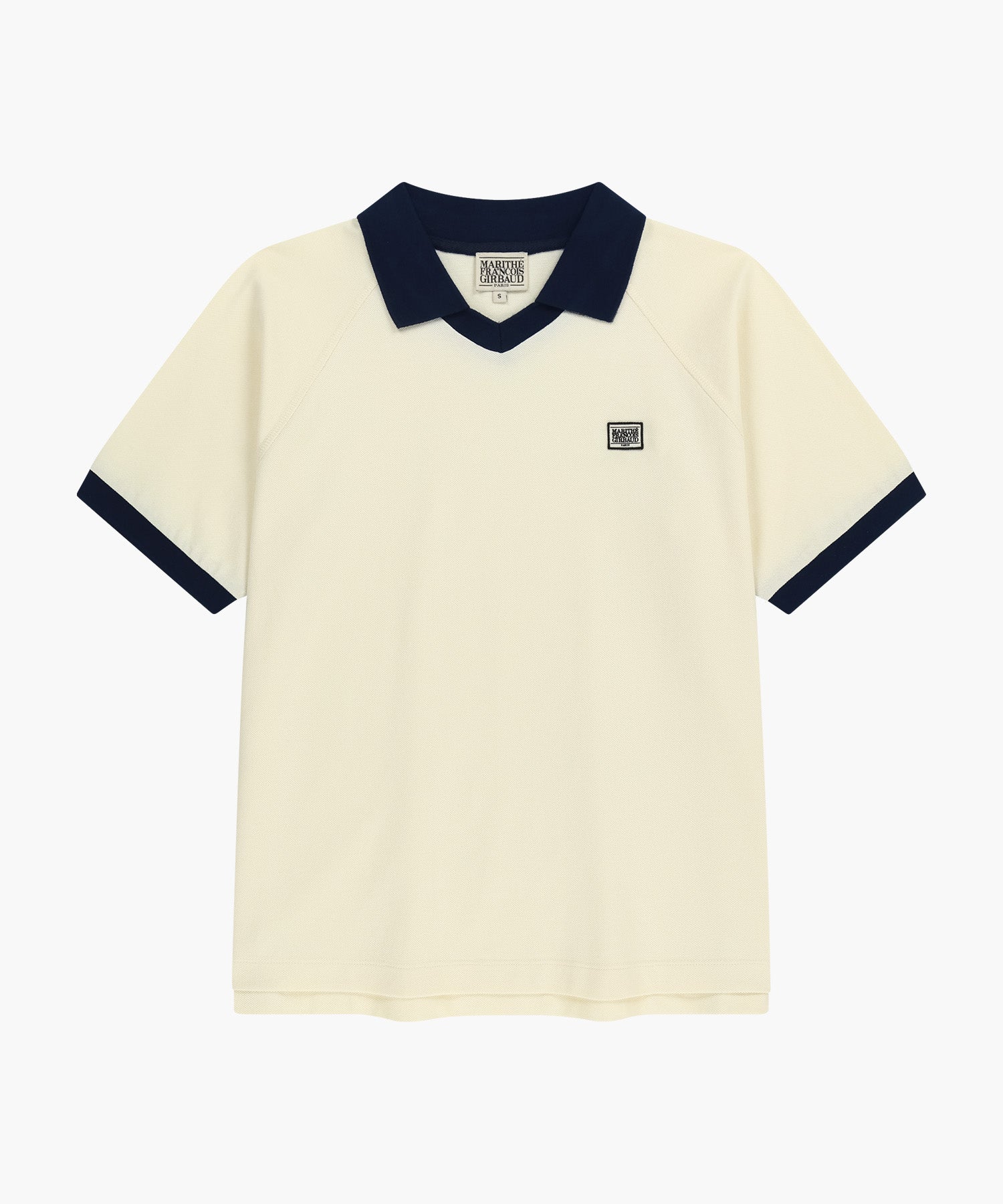 Marithe & Francois Girbaud - Small Classic Logo Pk Collar Point Tee (Ivory) product image 9 | TRAB K-Fashion Australia