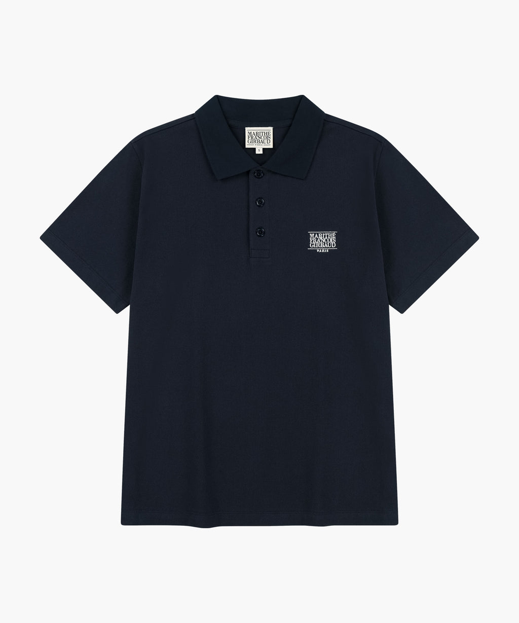 Marithe & Francois Girbaud - Small Classic Logo Pk Collar Tee (Navy) product image 6 | TRAB K-Fashion Australia