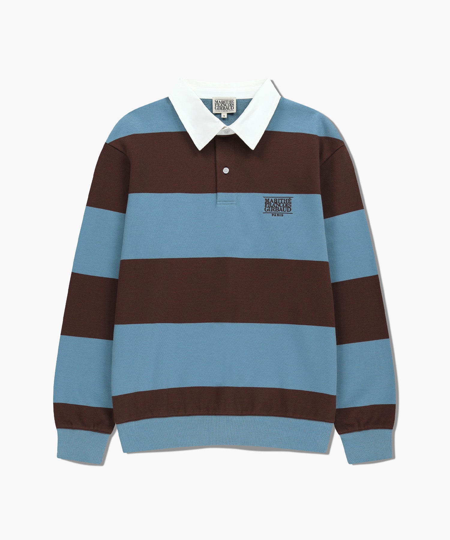 Marithe & Francois Girbaud - Classic Logo Stripe Rugby Sweatshirt (Blue) product image 8 | TRAB K-Fashion Australia