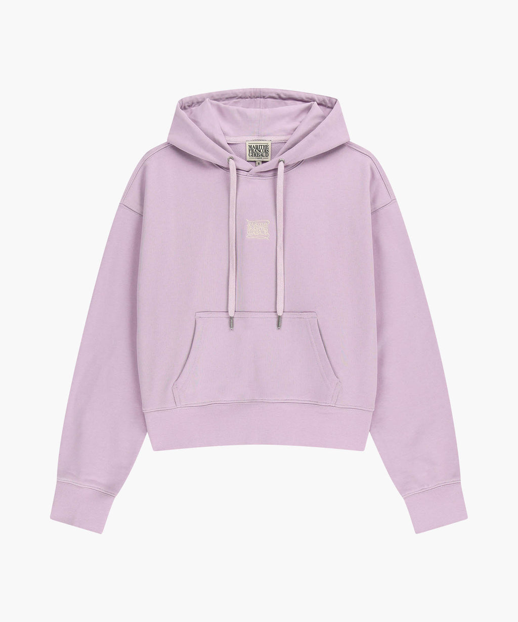 Marithe & Francois Girbaud - Drawing Classic Logo Crop Hoodie (Lavender) product image 6 | TRAB K-Fashion Australia