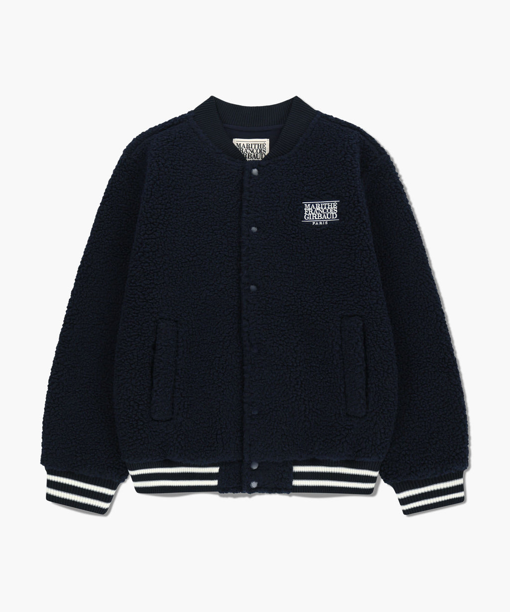 Marithe & Francois Girbaud - Fleece Varsity Jacket (Navy) product image 6 | TRAB K-Fashion Australia