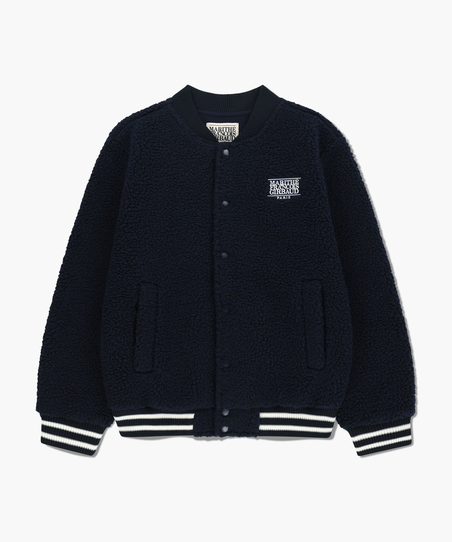 Marithe & Francois Girbaud - Fleece Varsity Jacket (Navy) product image 6 | TRAB K-Fashion Australia
