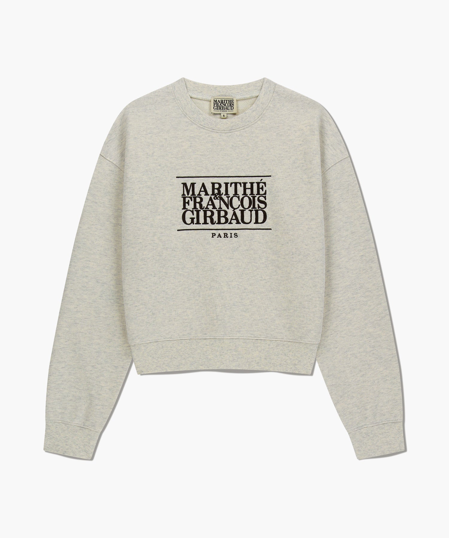 Marithe & Francois Girbaud - Classic Logo Crop Sweatshirt (Oatmeal) product image 6 | TRAB K-Fashion Australia