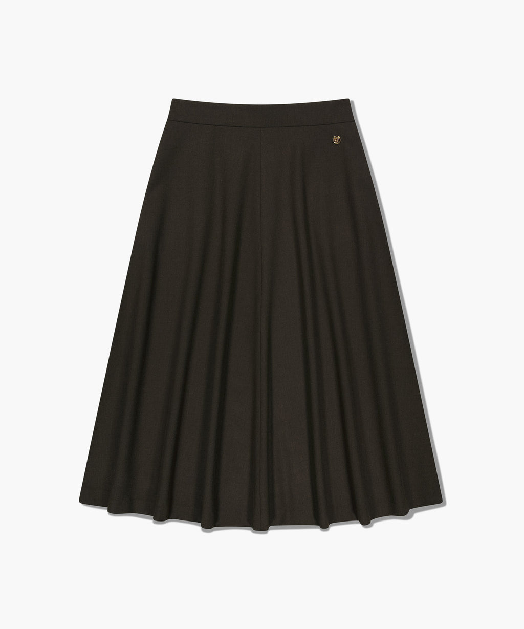 Marithe & Francois Girbaud - Long Flare Skirt (Brown) product image 6 | TRAB K-Fashion Australia