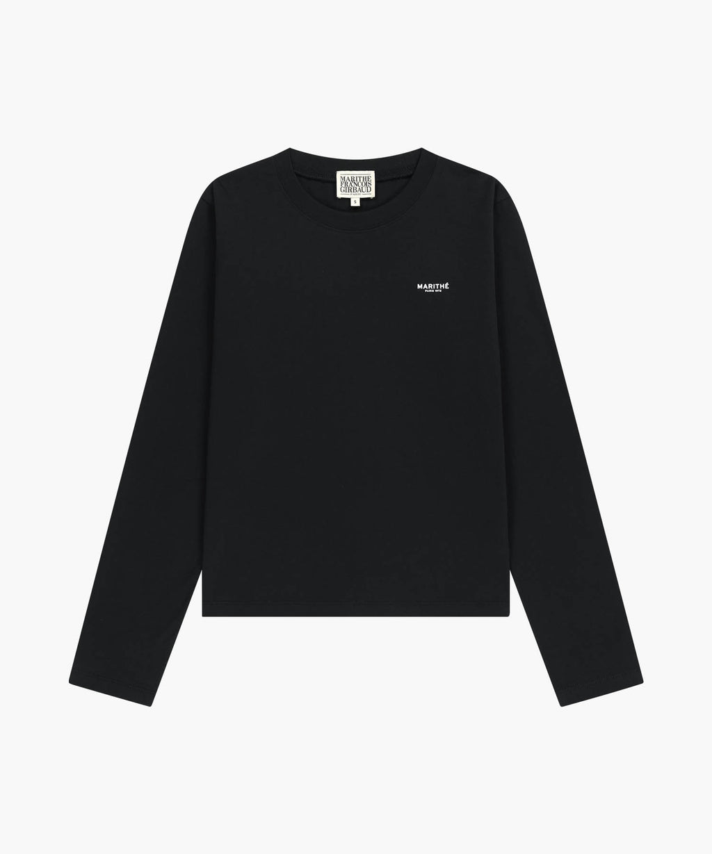 Marithe & Francois Girbaud - Regular Logo Long Sleeve Tee (Black) product image 6 | TRAB K-Fashion Australia