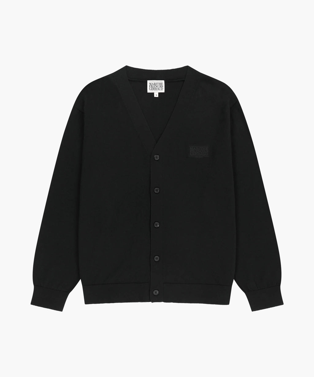 Marithe & Francois Girbaud - Small Classic Logo V-neck Knit Cardigan (Black) product image 6 | TRAB K-Fashion Australia
