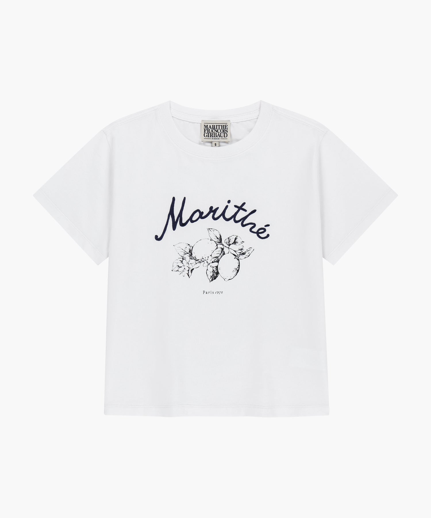 Marithe & Francois Girbaud - Lemon Graphic Slim Crop Tee (White) product image 6 | TRAB K-Fashion Australia