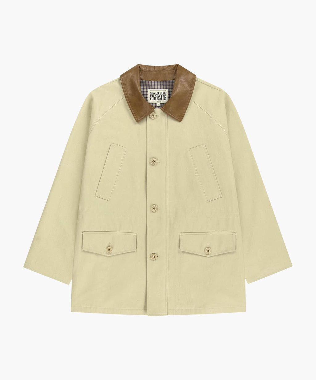 Marithe & Francois Girbaud - Cotton Washed Hunting Jacket (Light Beige) product image 6 | TRAB K-Fashion Australia