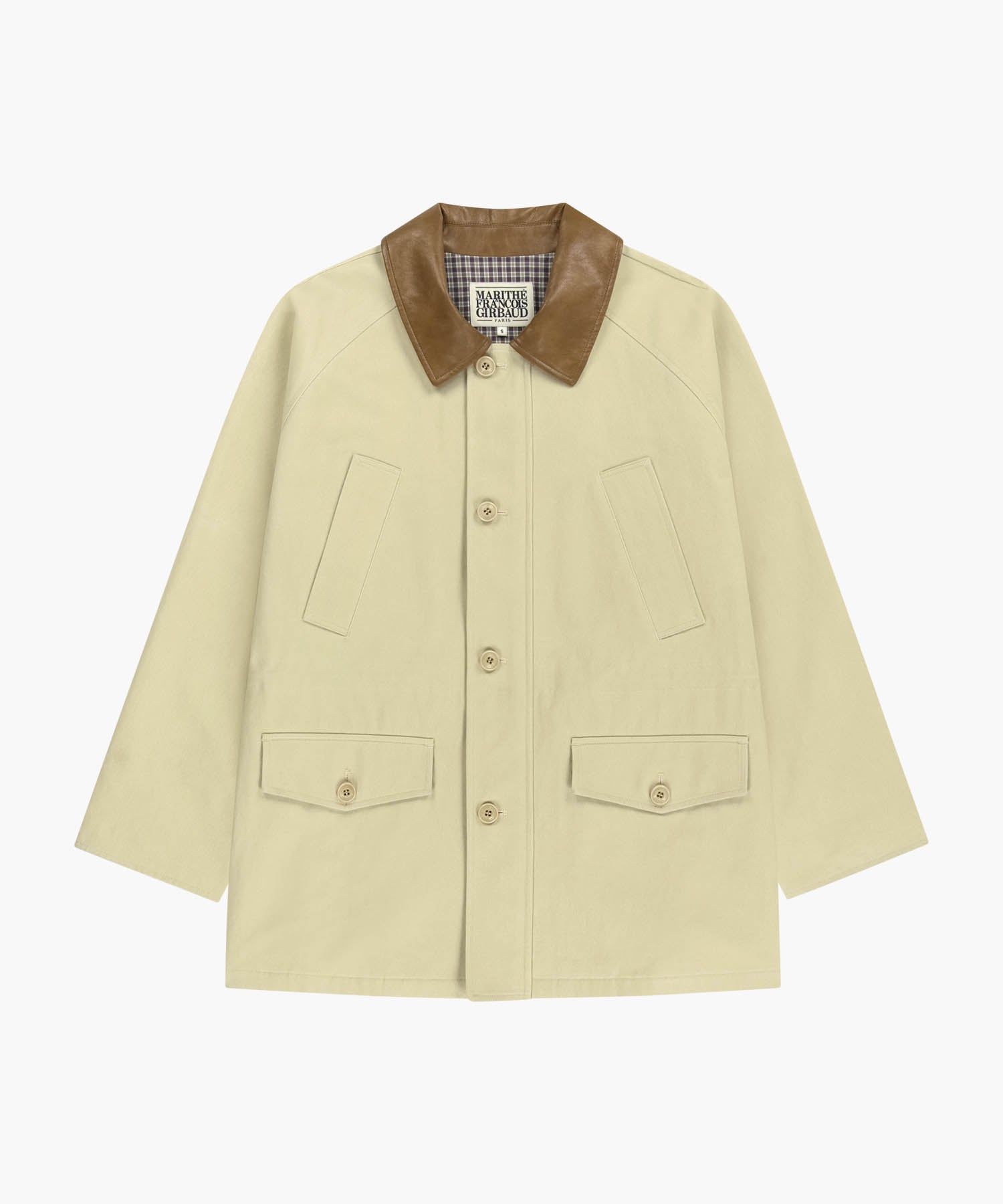 Marithe & Francois Girbaud - Cotton Washed Hunting Jacket (Light Beige) product image 6 | TRAB K-Fashion Australia