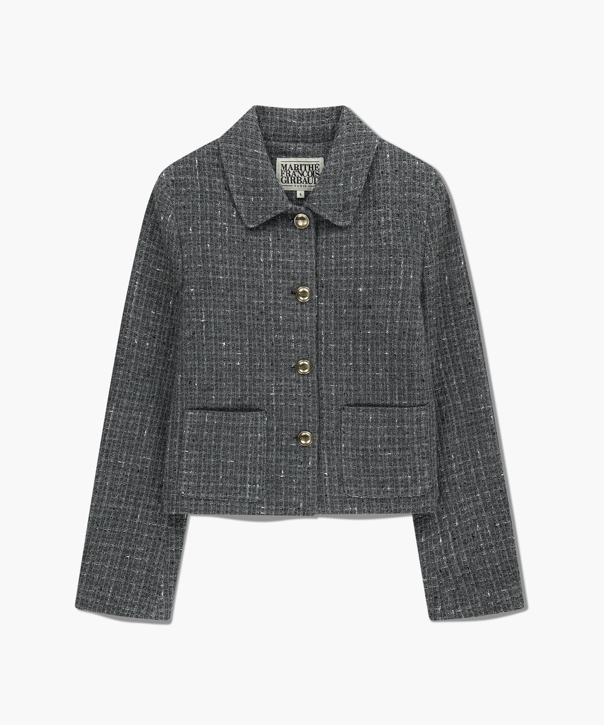 Marithe & Francois Girbaud - Collar Tweed Jacket (Gray) product image 6 | TRAB K-Fashion Australia
