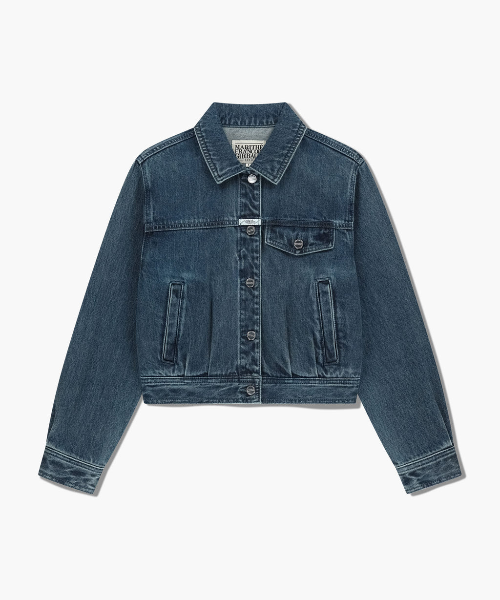Marithe & Francois Girbaud - Denim Tuck Detail Jacket (Light Blue) product image 6 | TRAB K-Fashion Australia