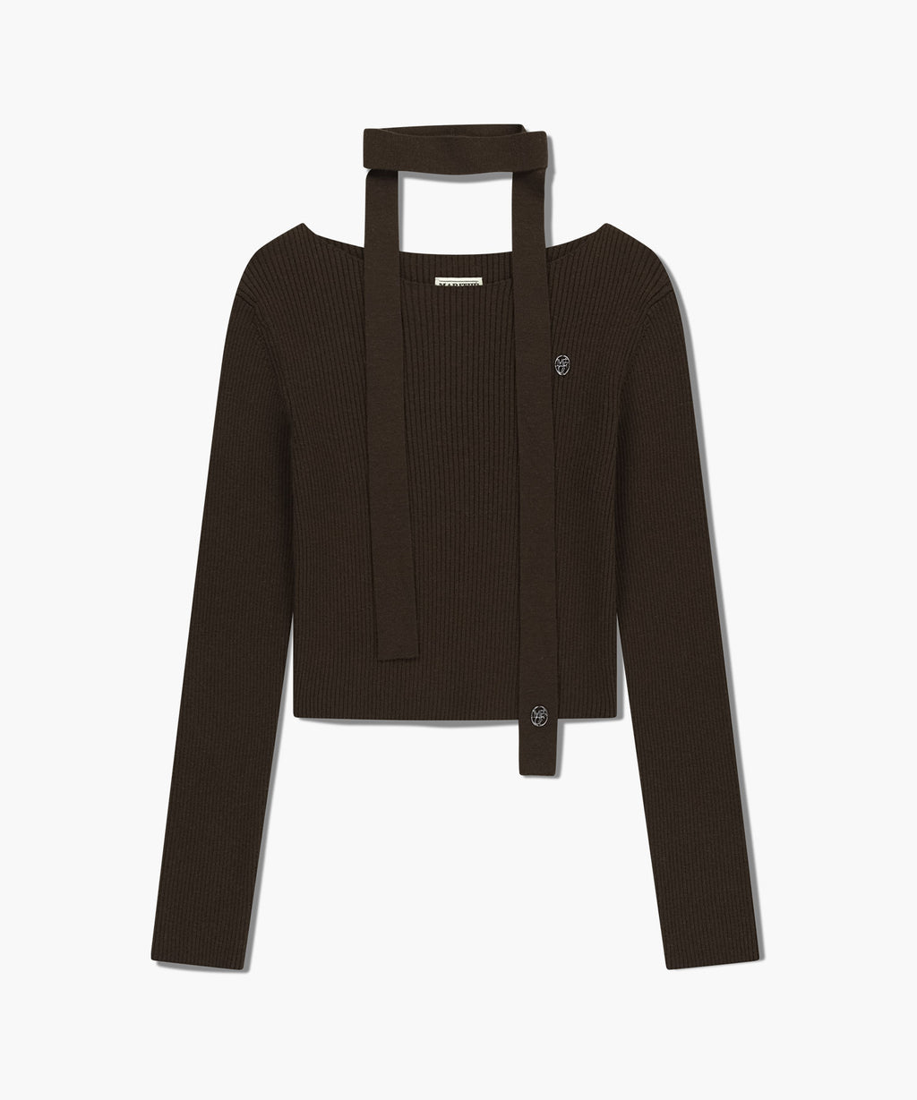 Marithe & Francois Girbaud - Muffler Set Knit (Brown) product image 6 | TRAB K-Fashion Australia