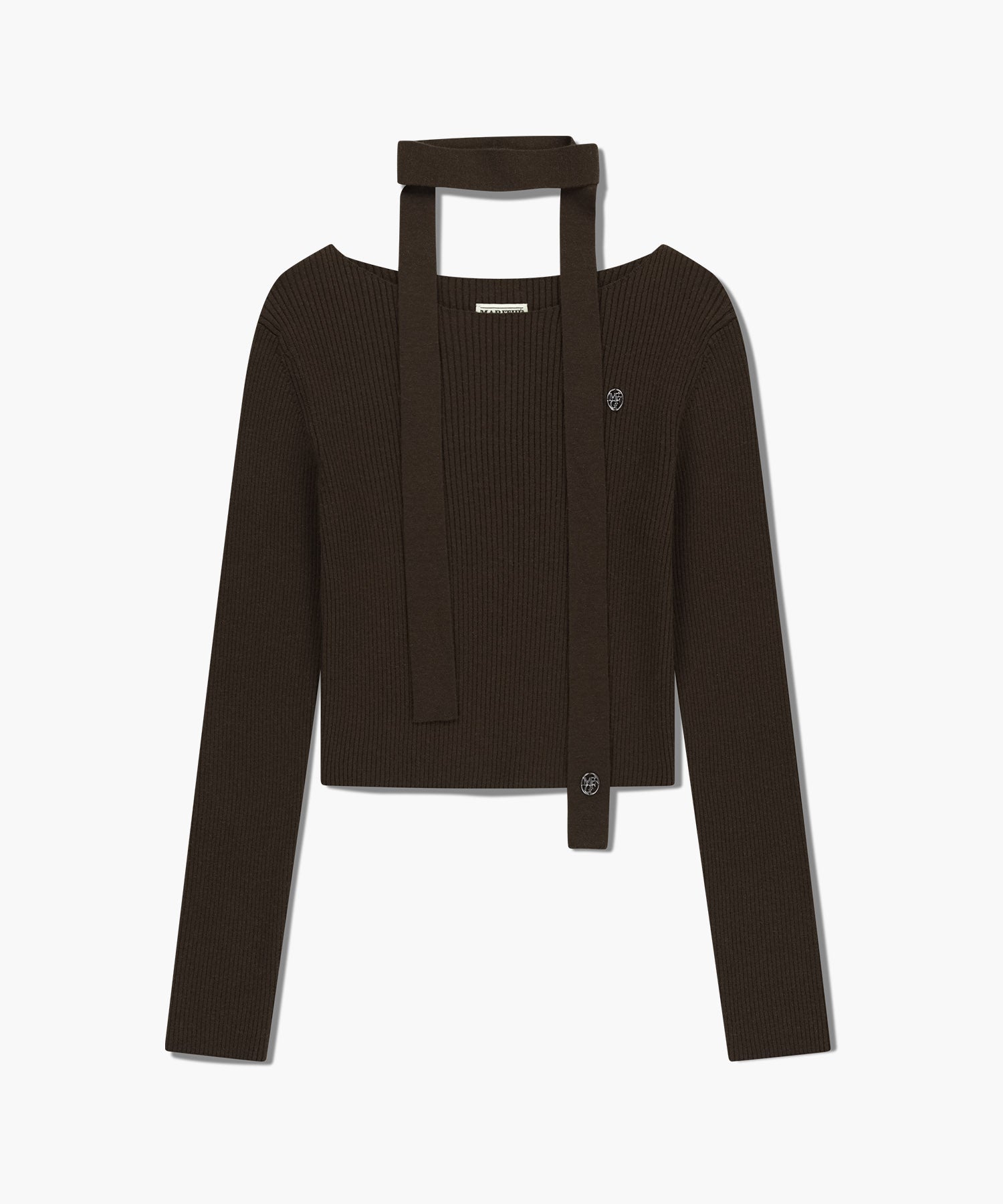 Marithe & Francois Girbaud - Muffler Set Knit (Brown) product image 6 | TRAB K-Fashion Australia