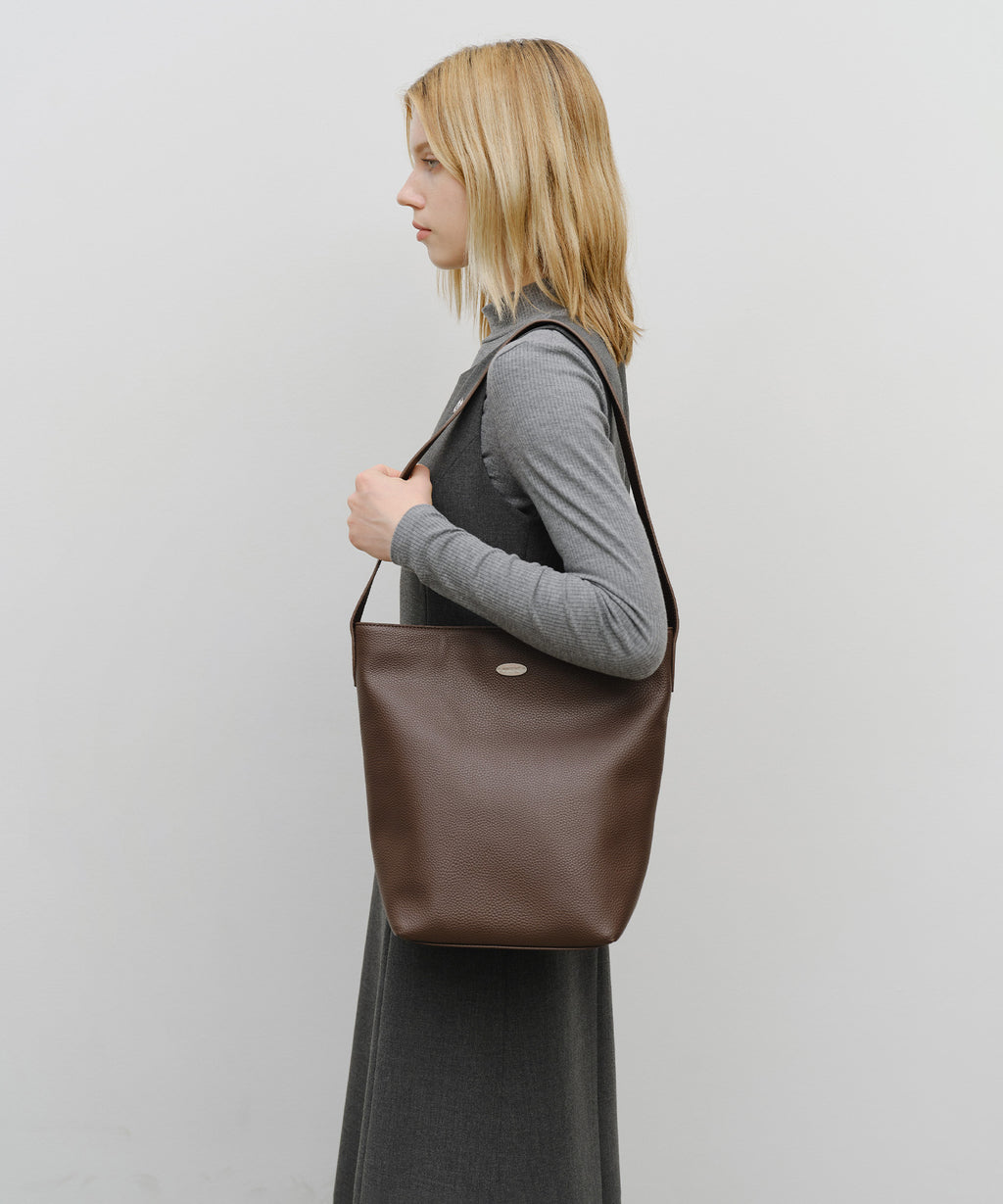 Marithe & Francois Girbaud - Regular Logo Bucket Bag (Brown) product image 6 | TRAB K-Fashion Australia
