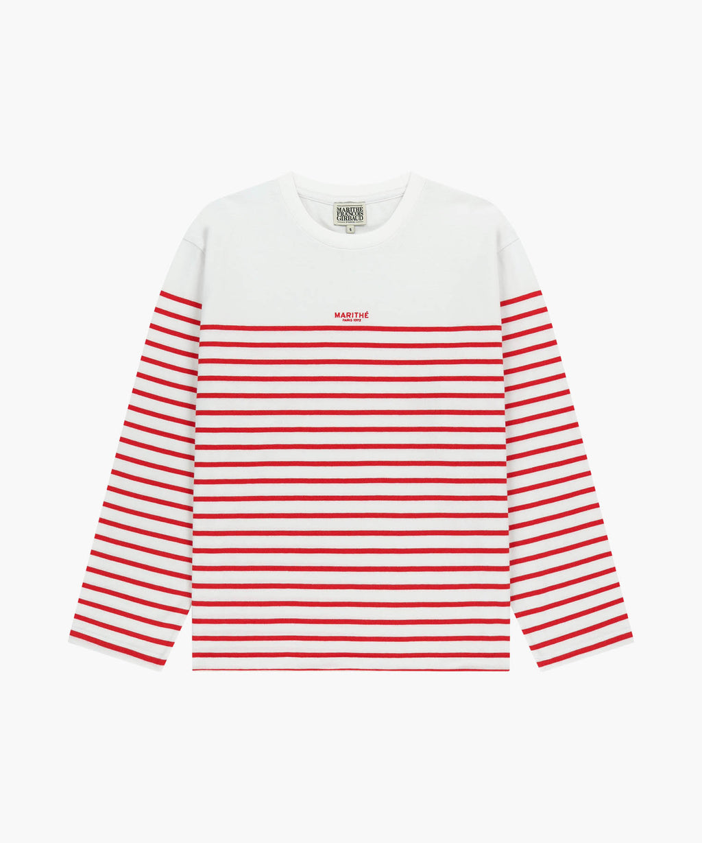 Marithe & Francois Girbaud - Block Stripe Long Sleeve Tee (Red) product image 6 | TRAB K-Fashion Australia