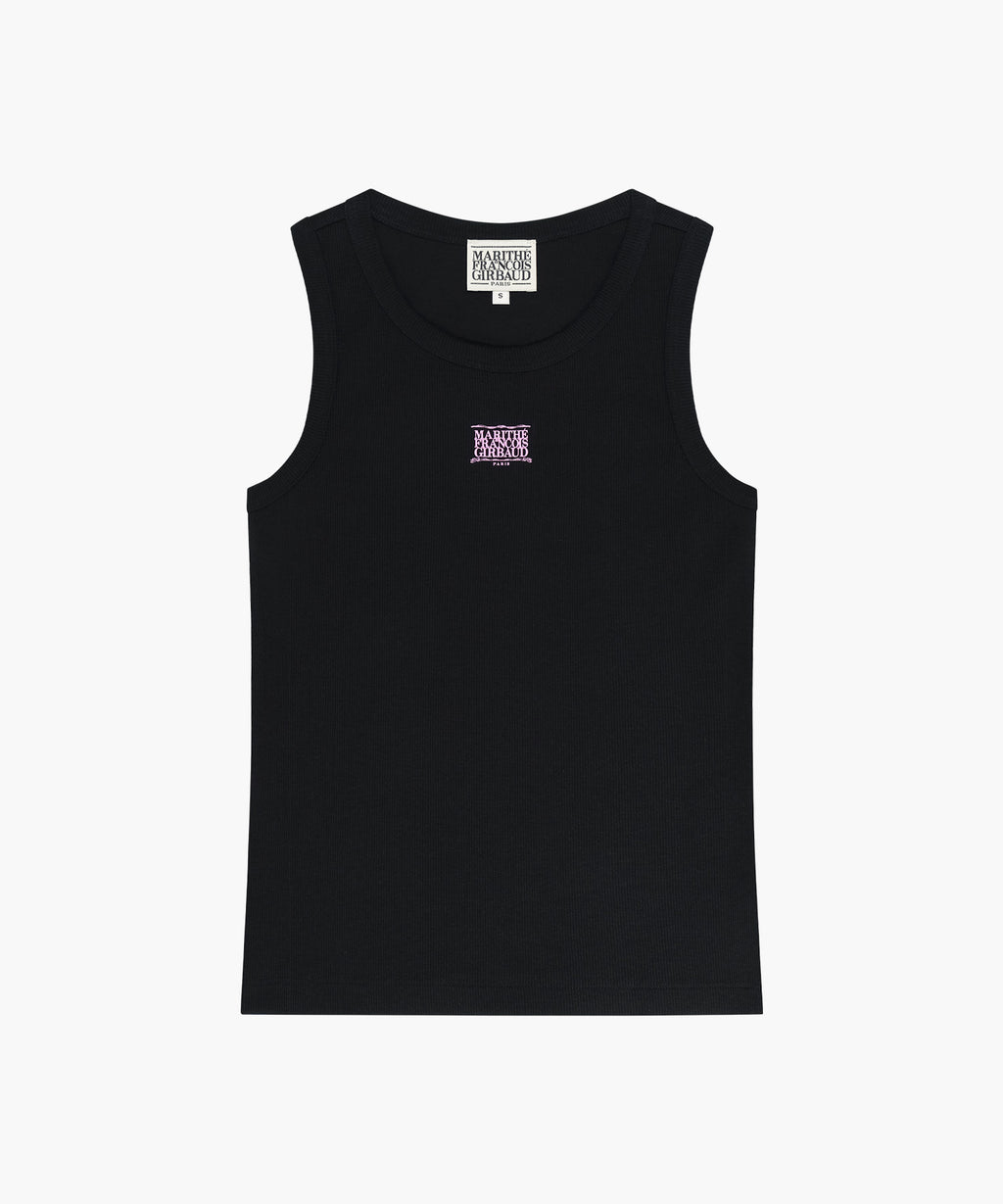 Marithe & Francois Girbaud - [Pre-order – Ships 21 Jul] Ribbon Classic Logo Sleeveless (Black) product image 6 | TRAB K-Fashion Australia
