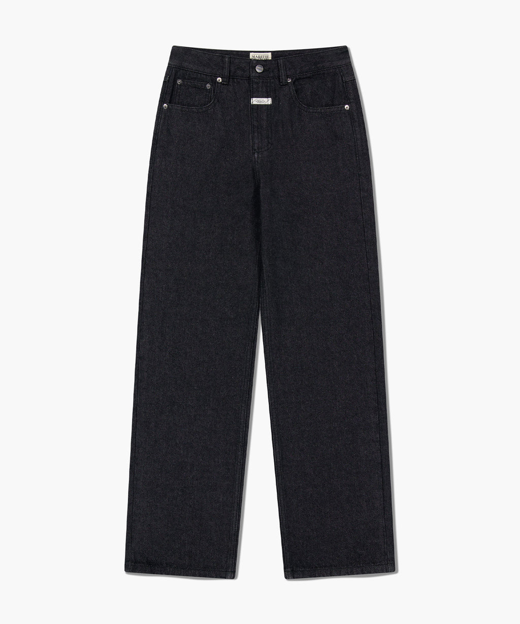 Marithe & Francois Girbaud - Straight Fit Raw Denim Pants (Black) product image 6 | TRAB K-Fashion Australia