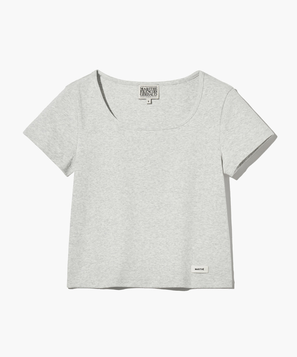 Marithe & Francois Girbaud - Basic Crop Tee (Light Heather Gray) product image 6 | TRAB K-Fashion Australia